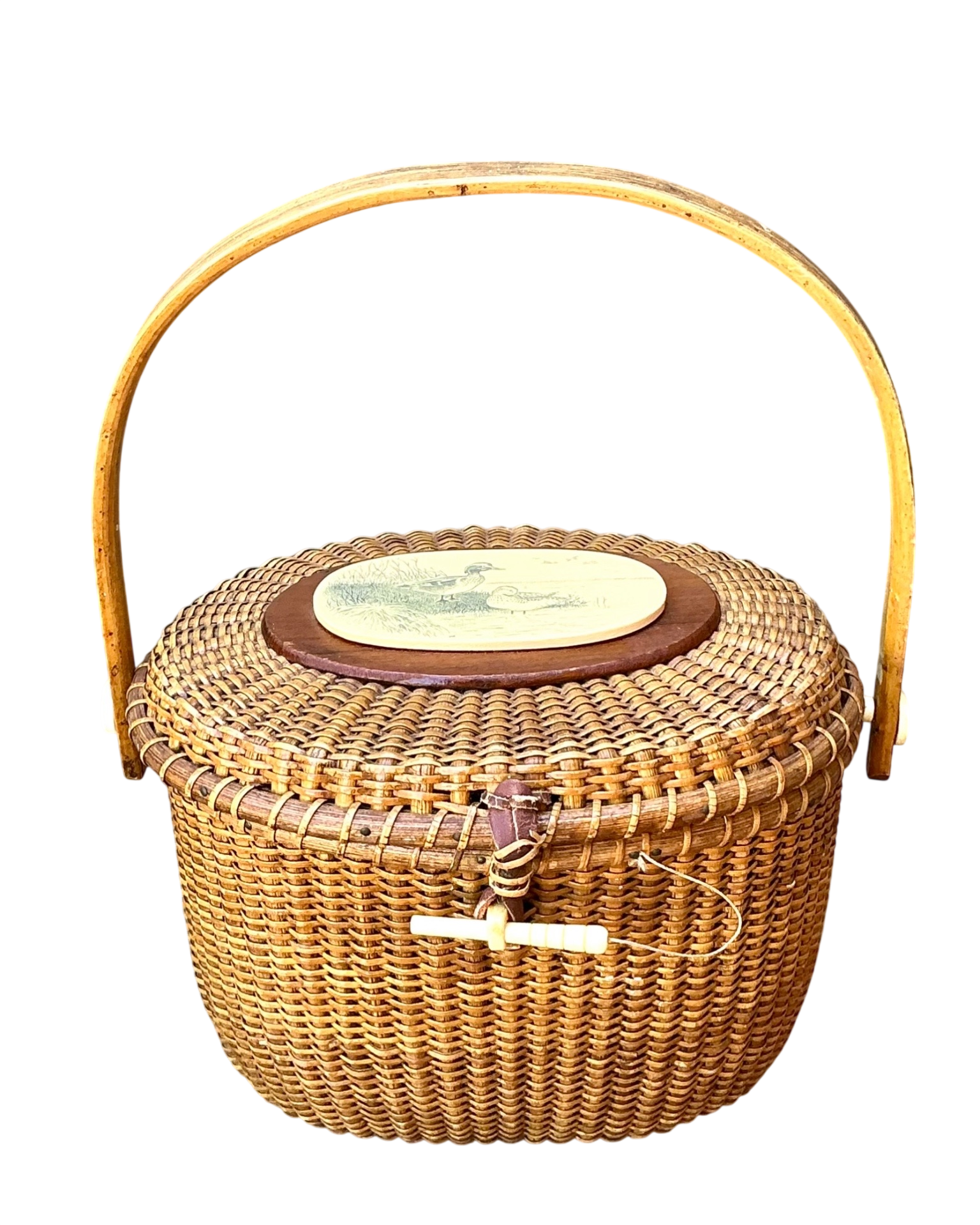 Vintage 1978 Woven Rattan Nantucket Duck Bag