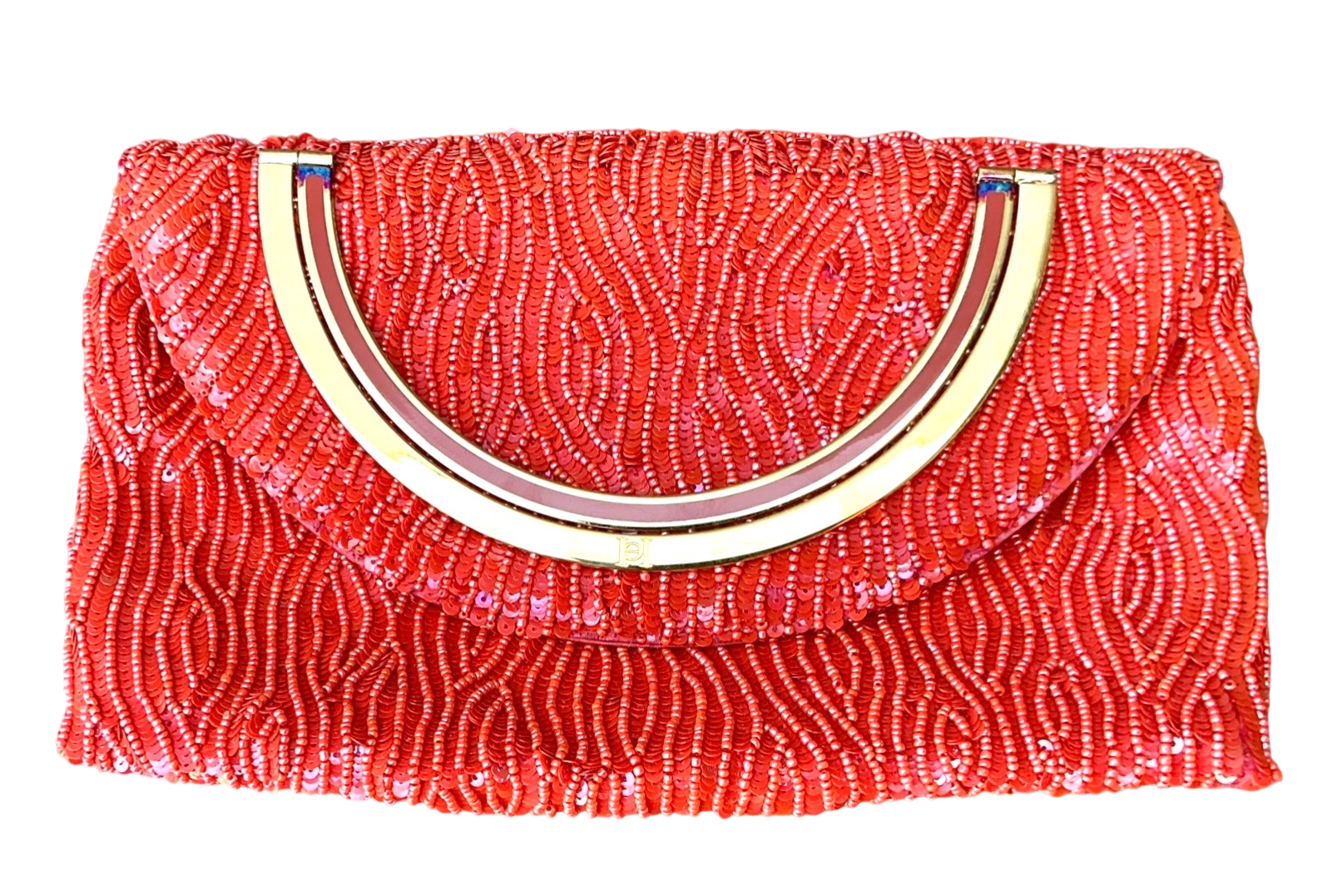Vintage Carolina Herrera Beaded Evening Clutch