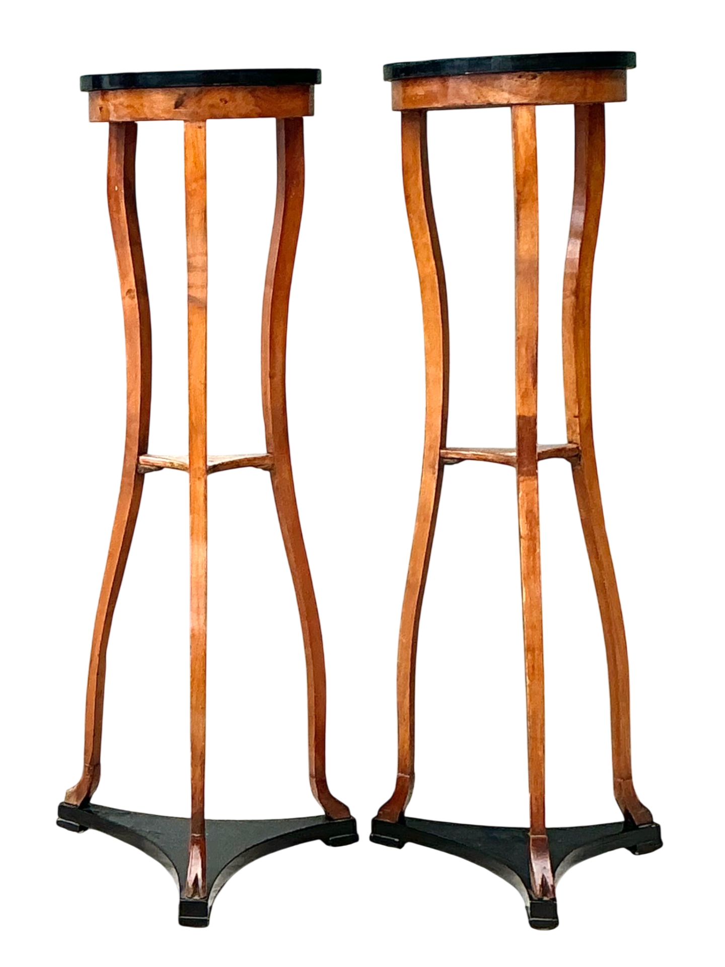 Vintage Biedermeier Tall Pedestals - A Pair