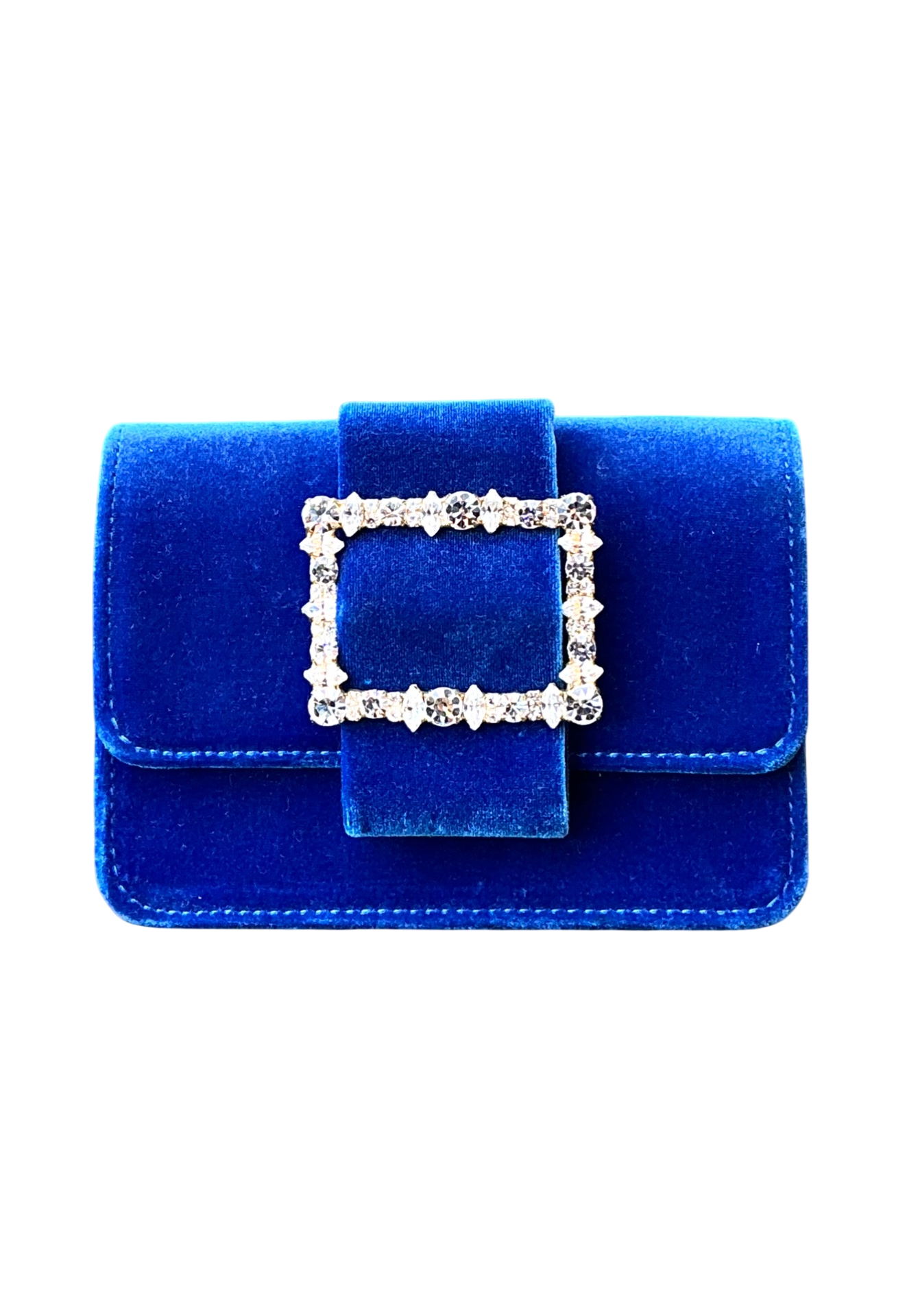 Vintage Diamond Buckle Velvet Evening Bag