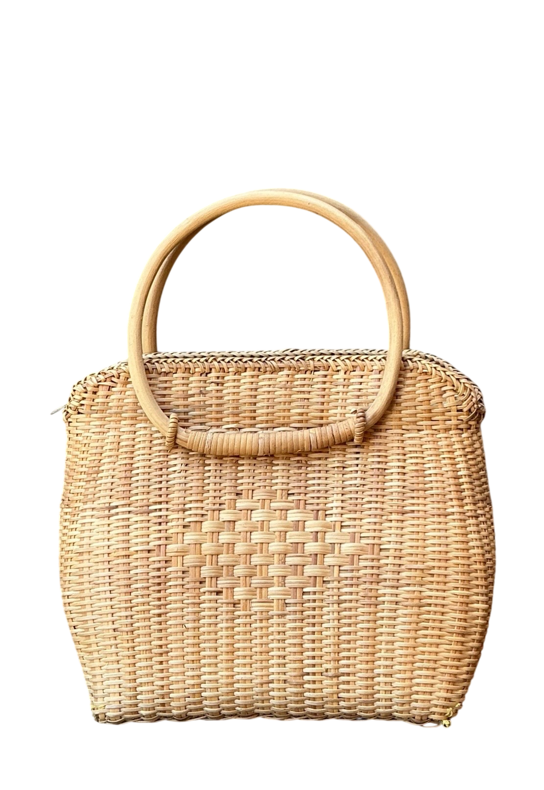 Vintage Woven Rattan Handbag