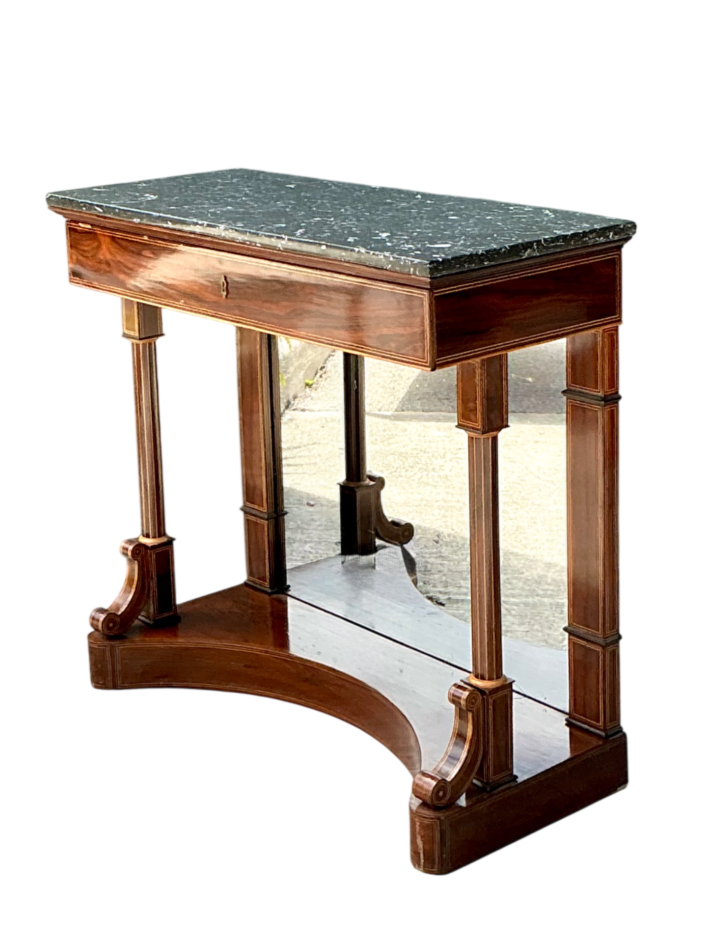Vintage Empire Flame Mahogany Pier Table