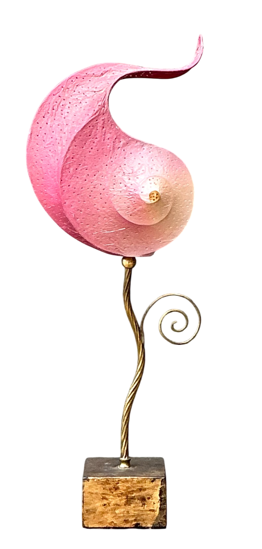 Vintage Italian Paper Nautilus Lamp 