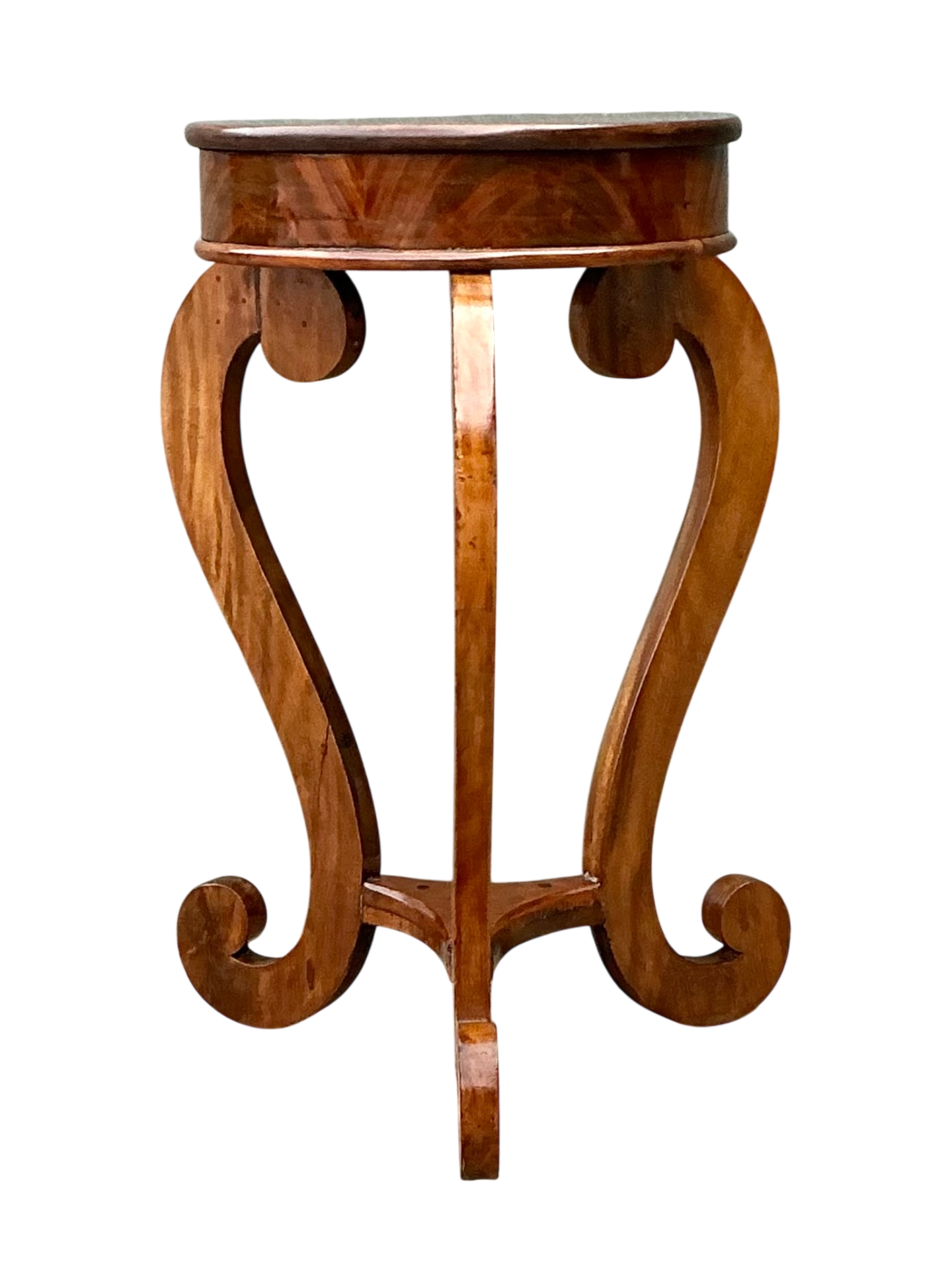 Vintage Round Top Wood Pedestal