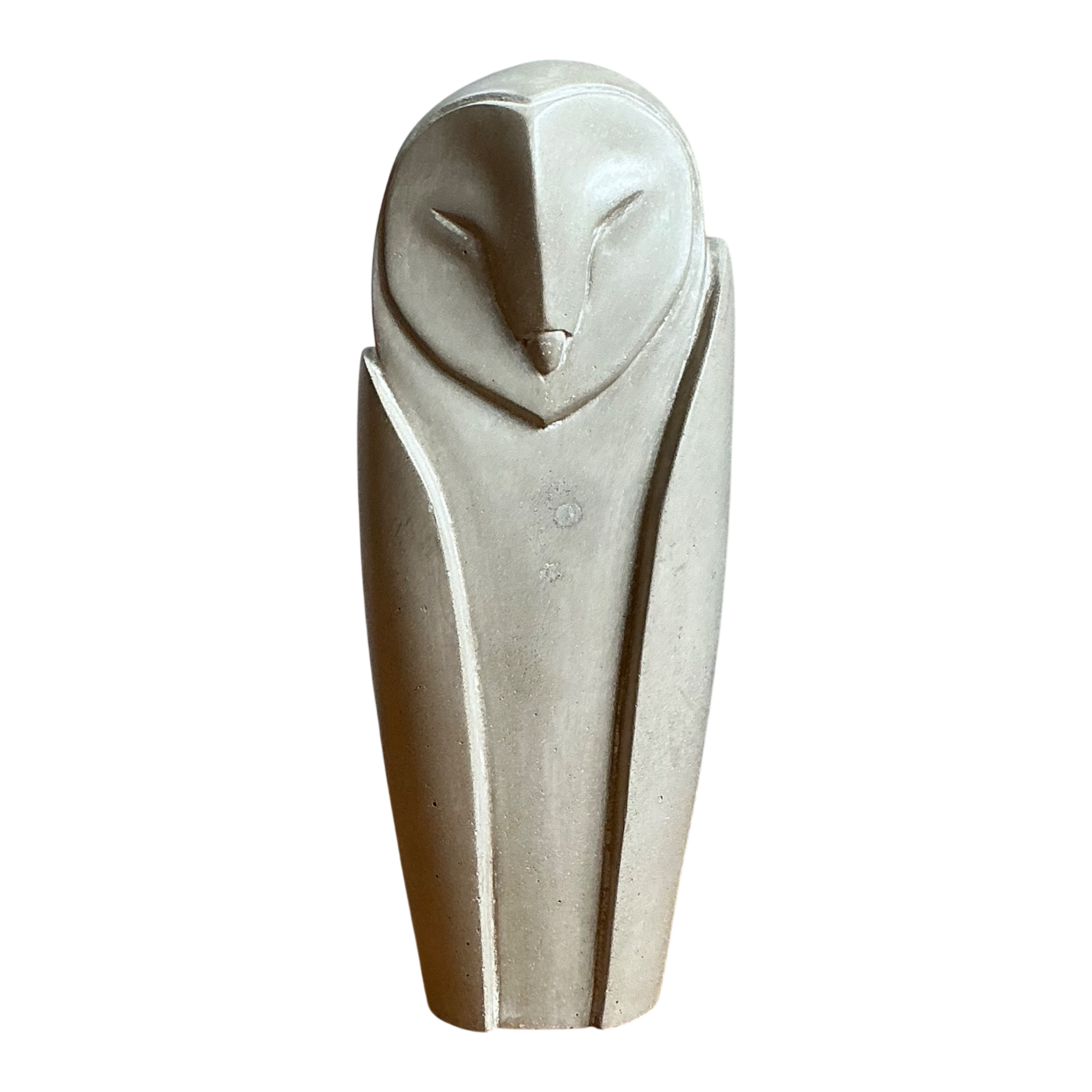 Vintage Carved Stone Owl Sculpture