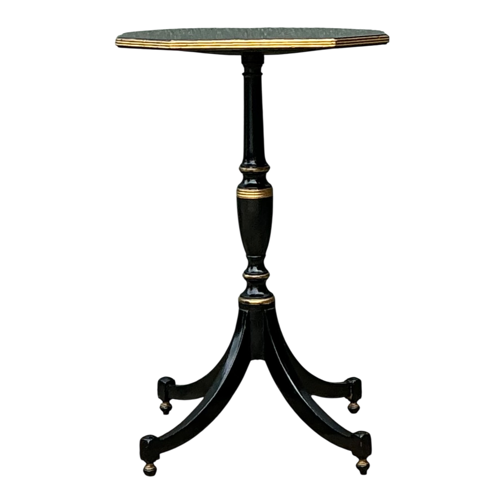 Vintage Ebonized Tripod Side Table