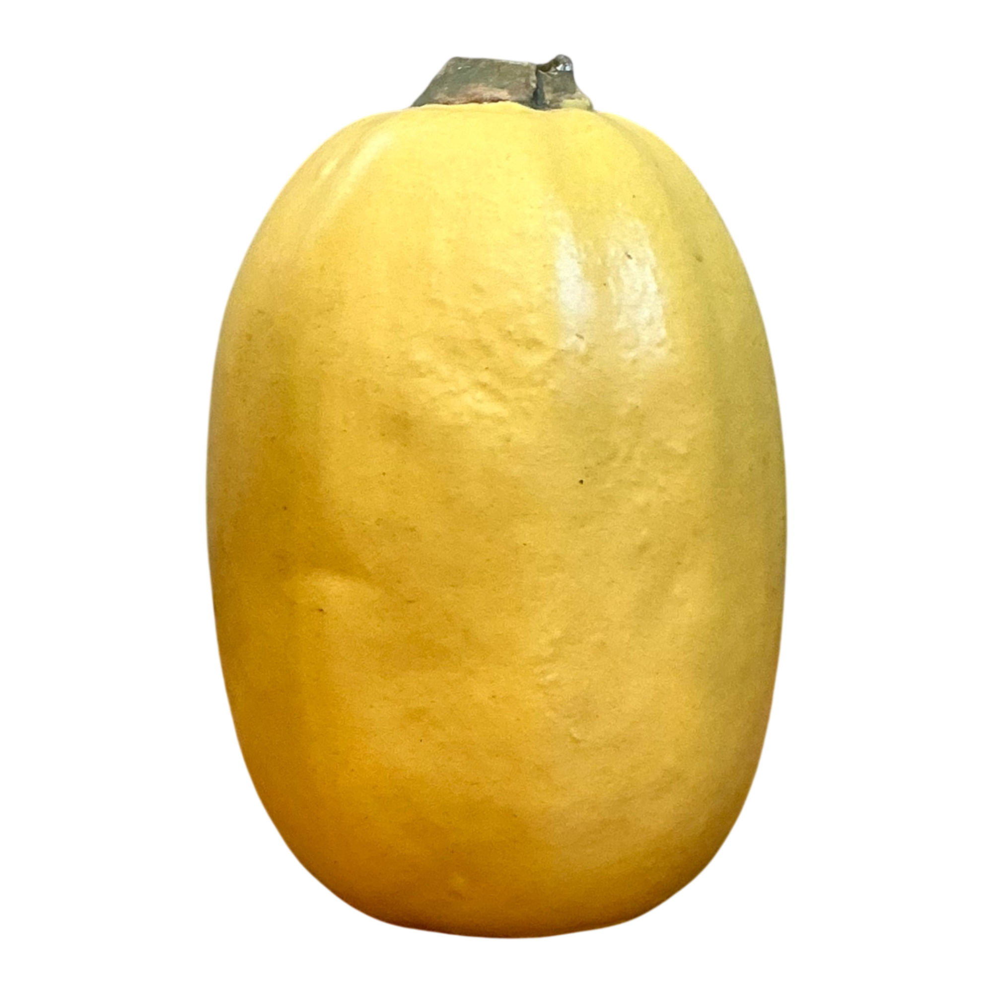 Vintage Yellow Earthenware Gourd