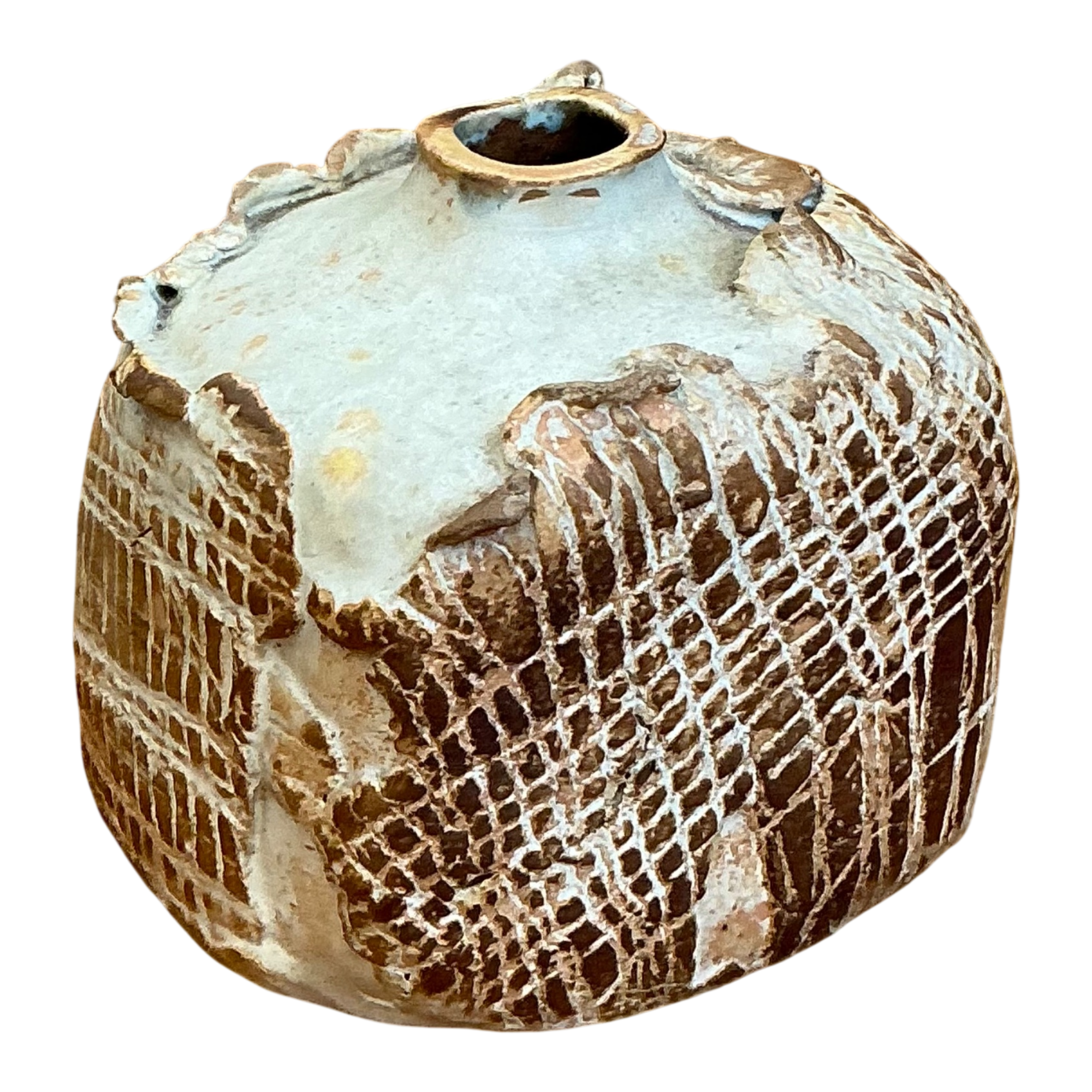 Vintage Textured Studio Pottery Vase