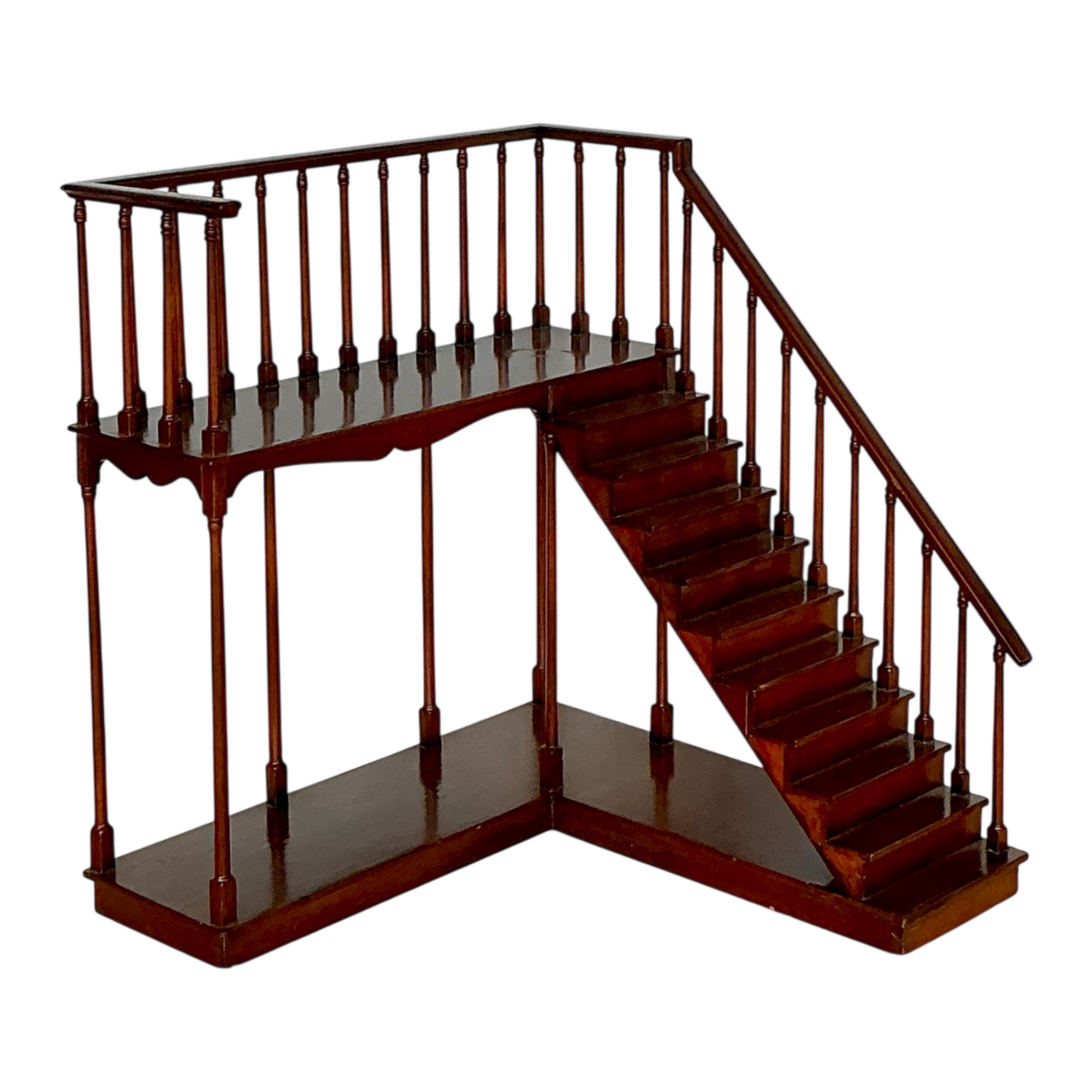Vintage Wooden Staircase Architectural Model