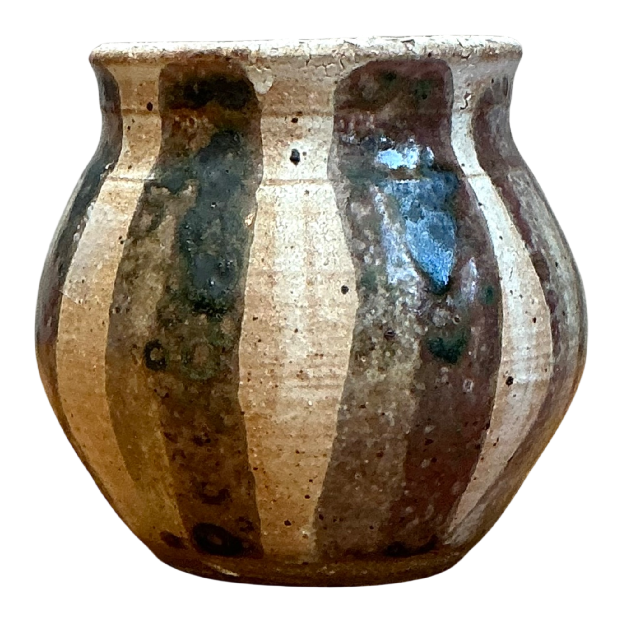 Vintage Striped Studio Pottery Vase