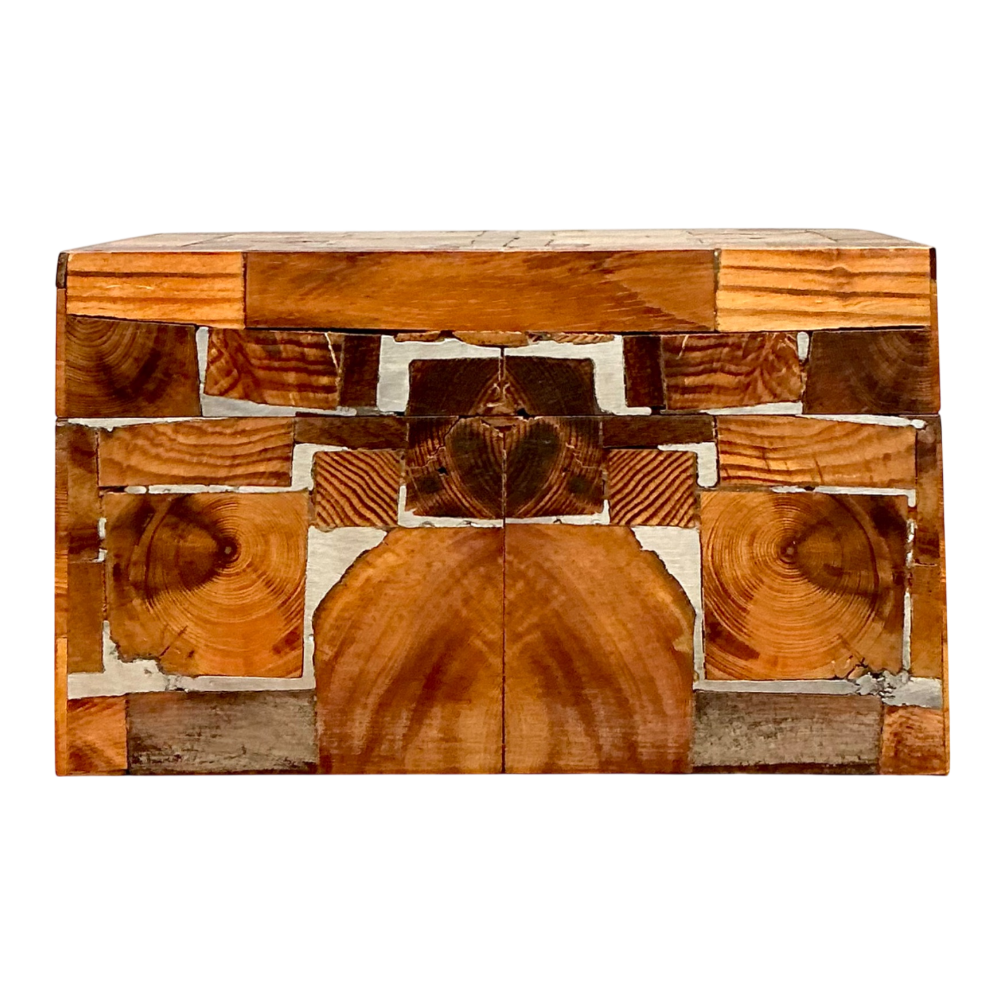 Vintage Wood Mosaic Box