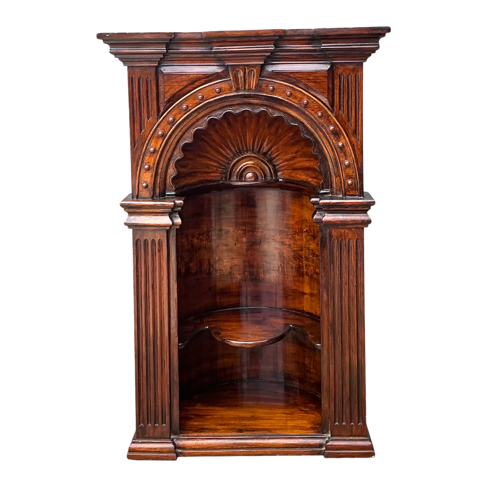 Vintage Carved Wood Architectural Niche