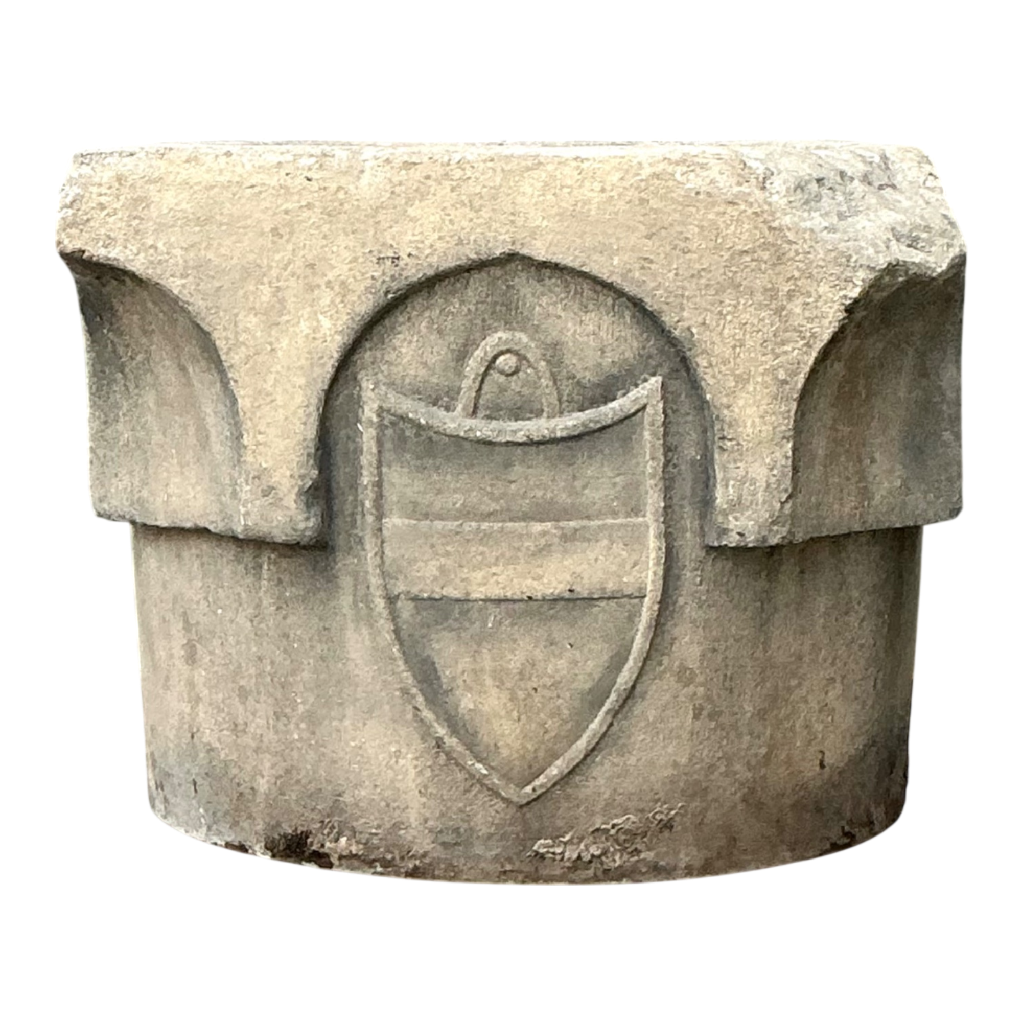 Vintage 19th Century Cast Stone Well Head