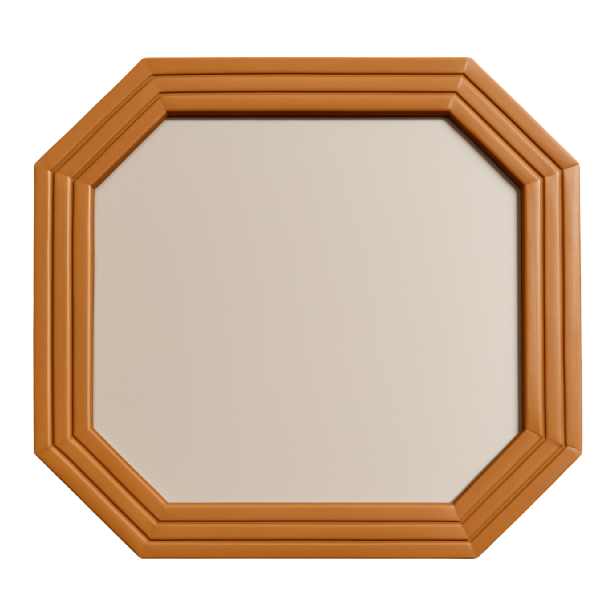 Vintage Octagonal Bamboo Wall Mirror