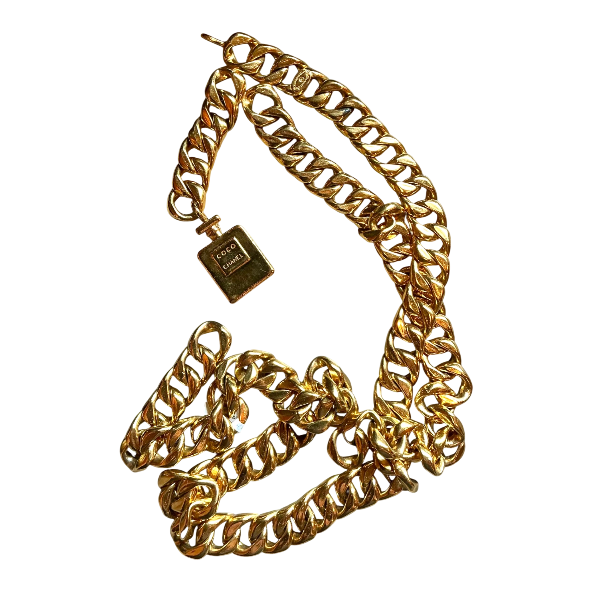 Vintage 1980s Chanel Bottle Chain Belt
