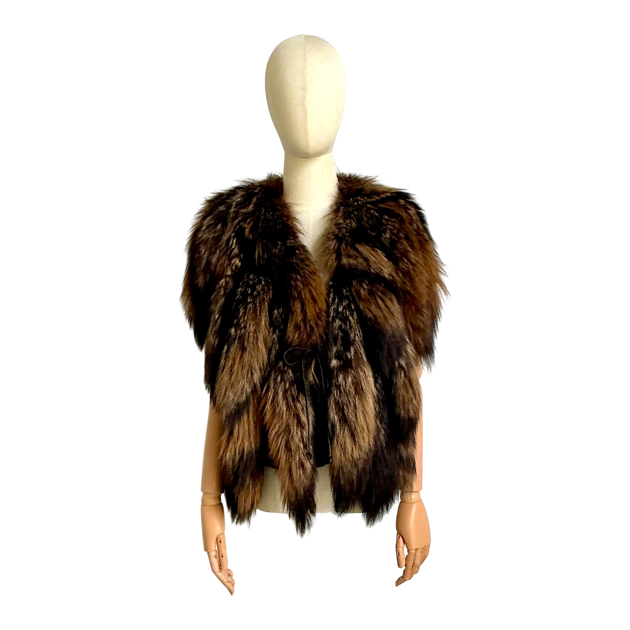 Vintage Giorgio’s Of Beverly Hills Fox Tail Fur Vest