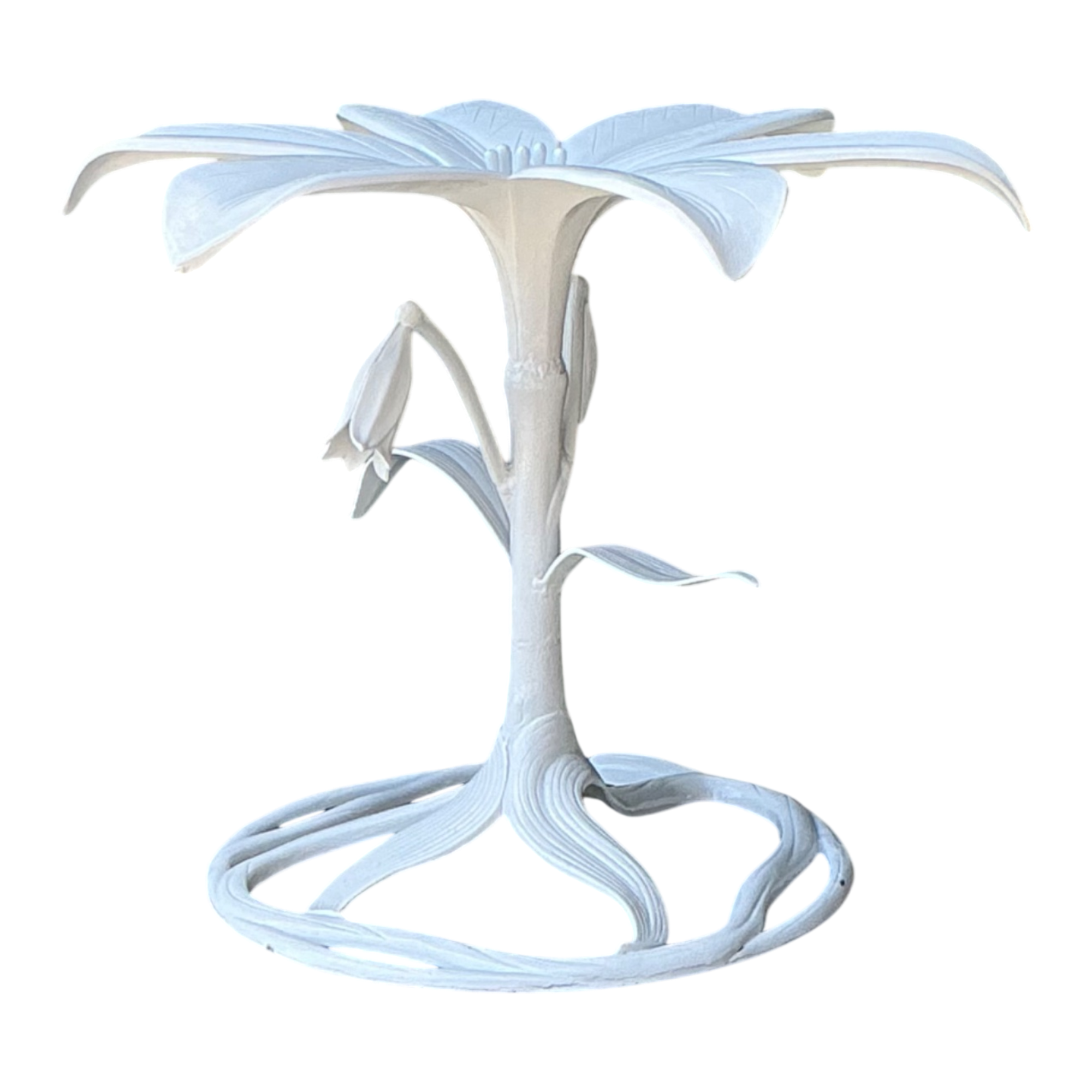 Vintage Arthur Court Cast Aluminum Lily Dining Table Pedestal