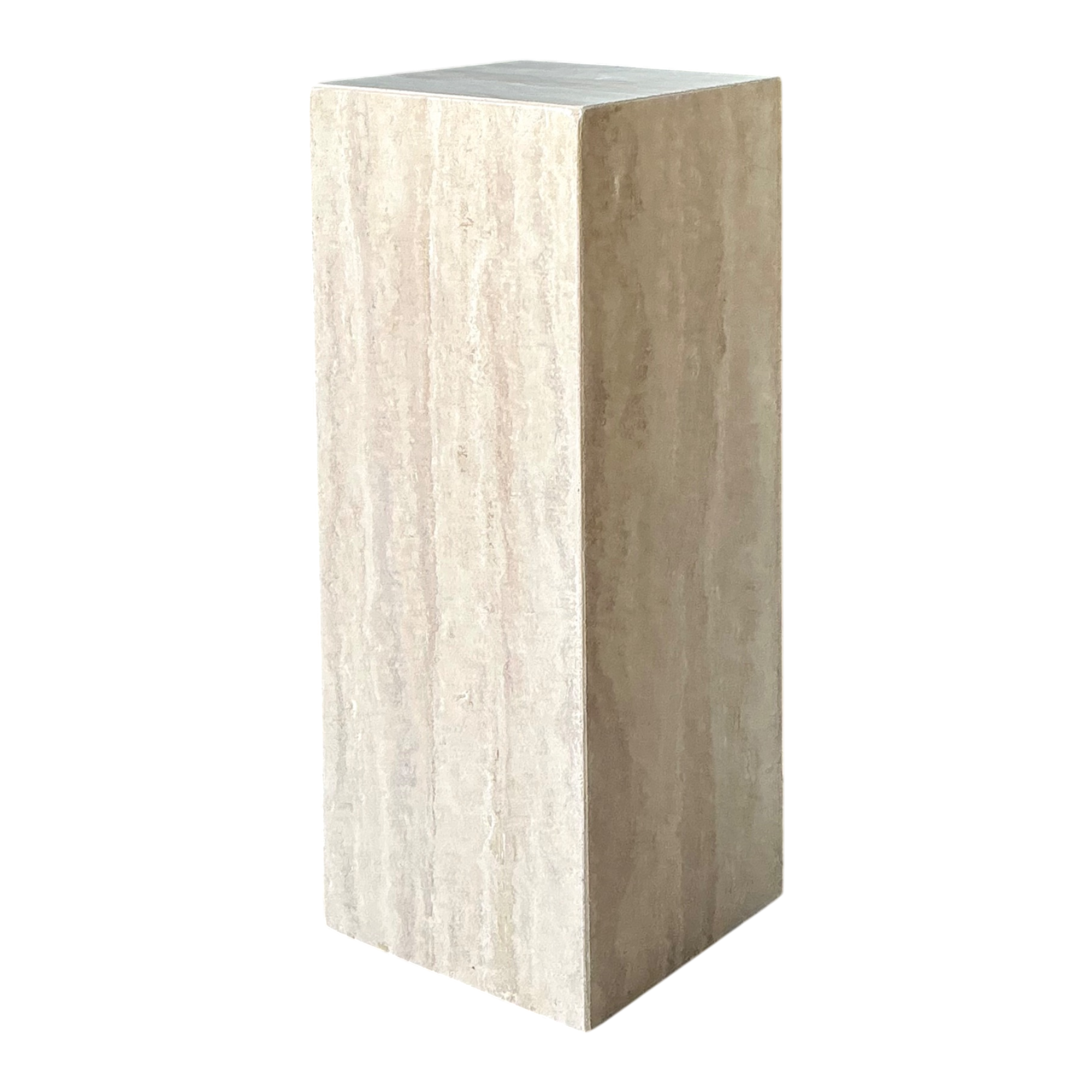 Vintage Travertine Pedestal Column