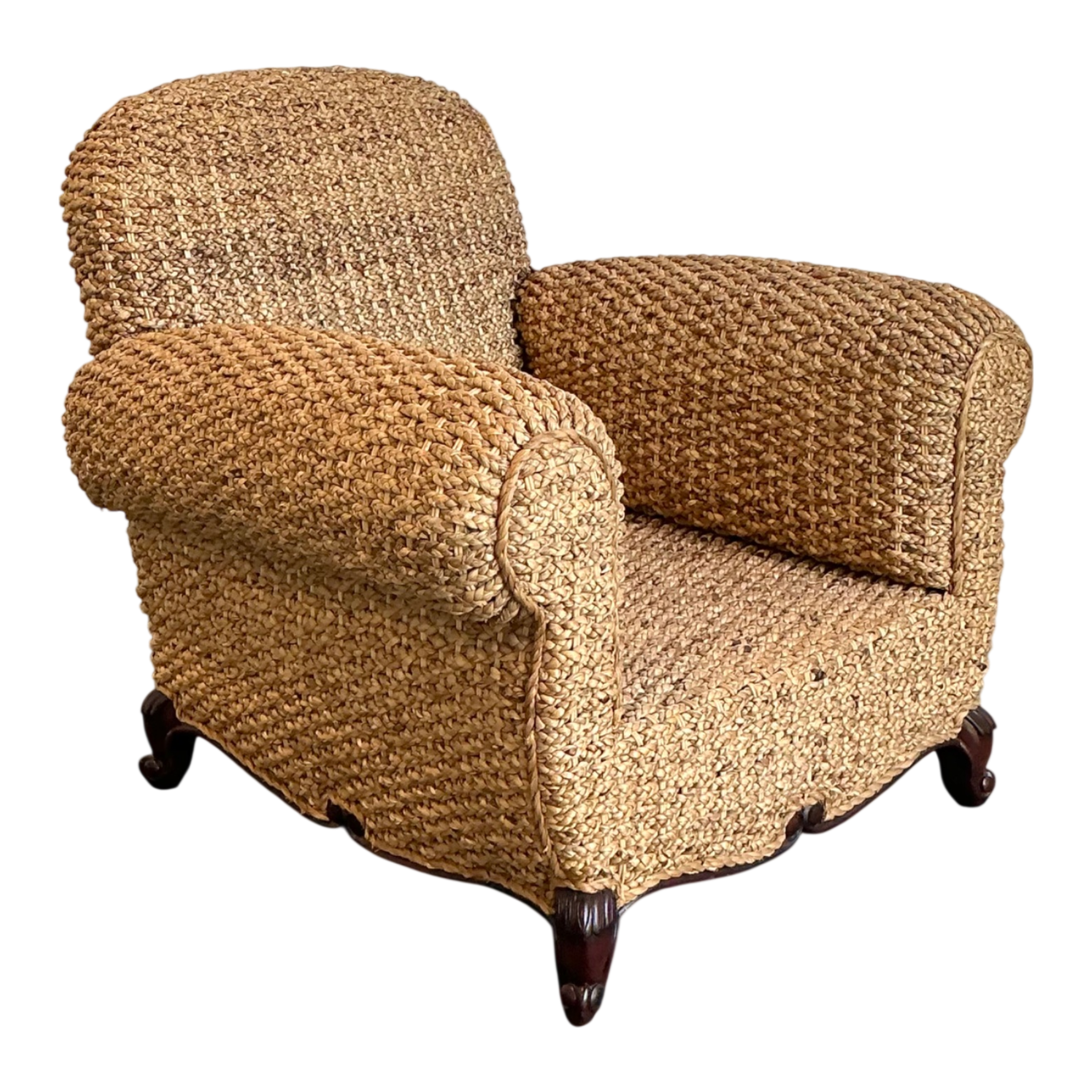 Vintage Ralph Lauren Organic Modern Woven Seagrass Club Chair