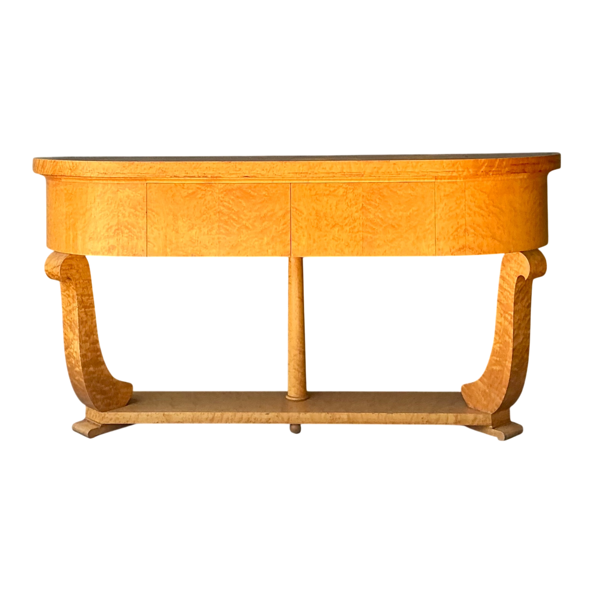 Vintage Deco Burl Console Table