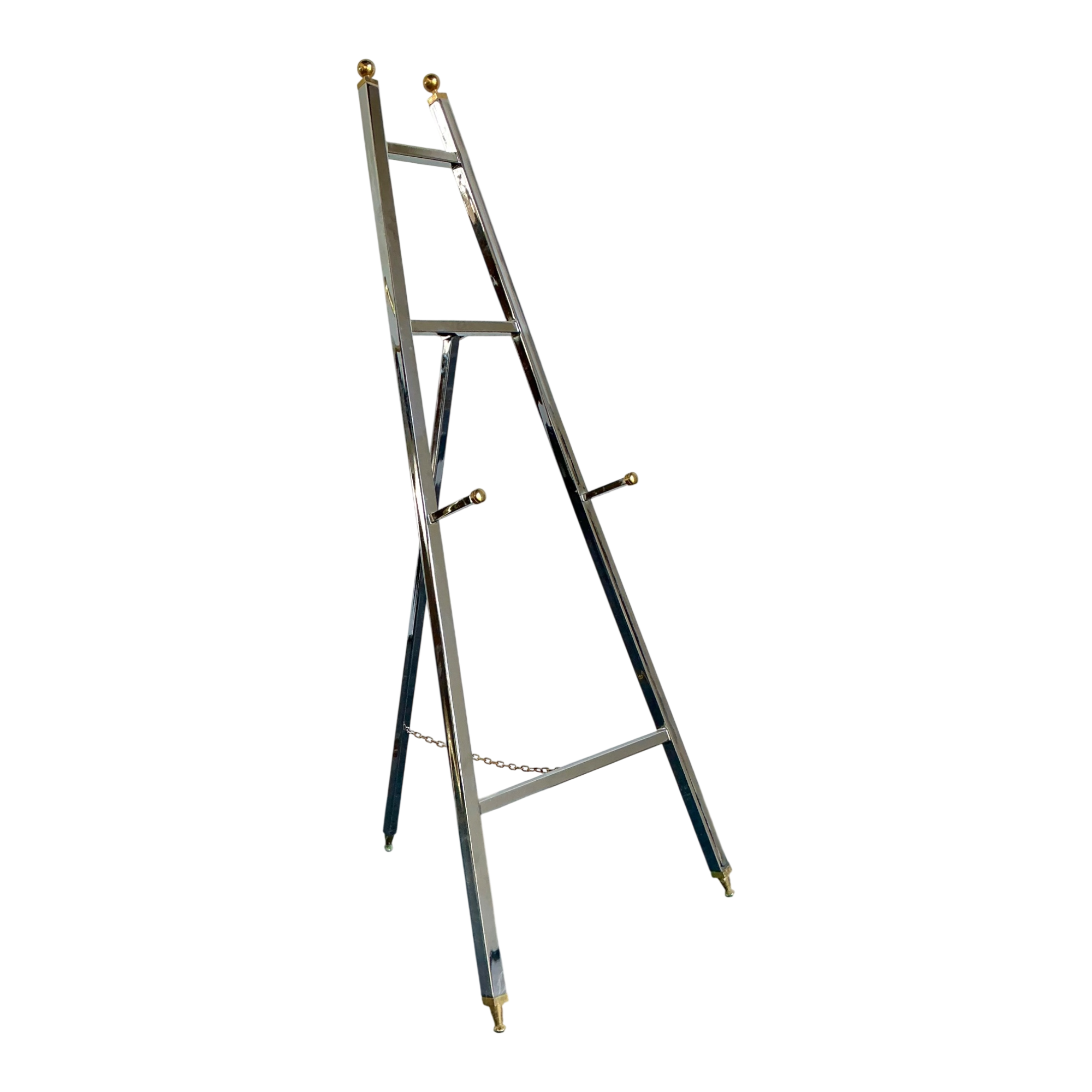 Vintage Chrome and Brass Easel
