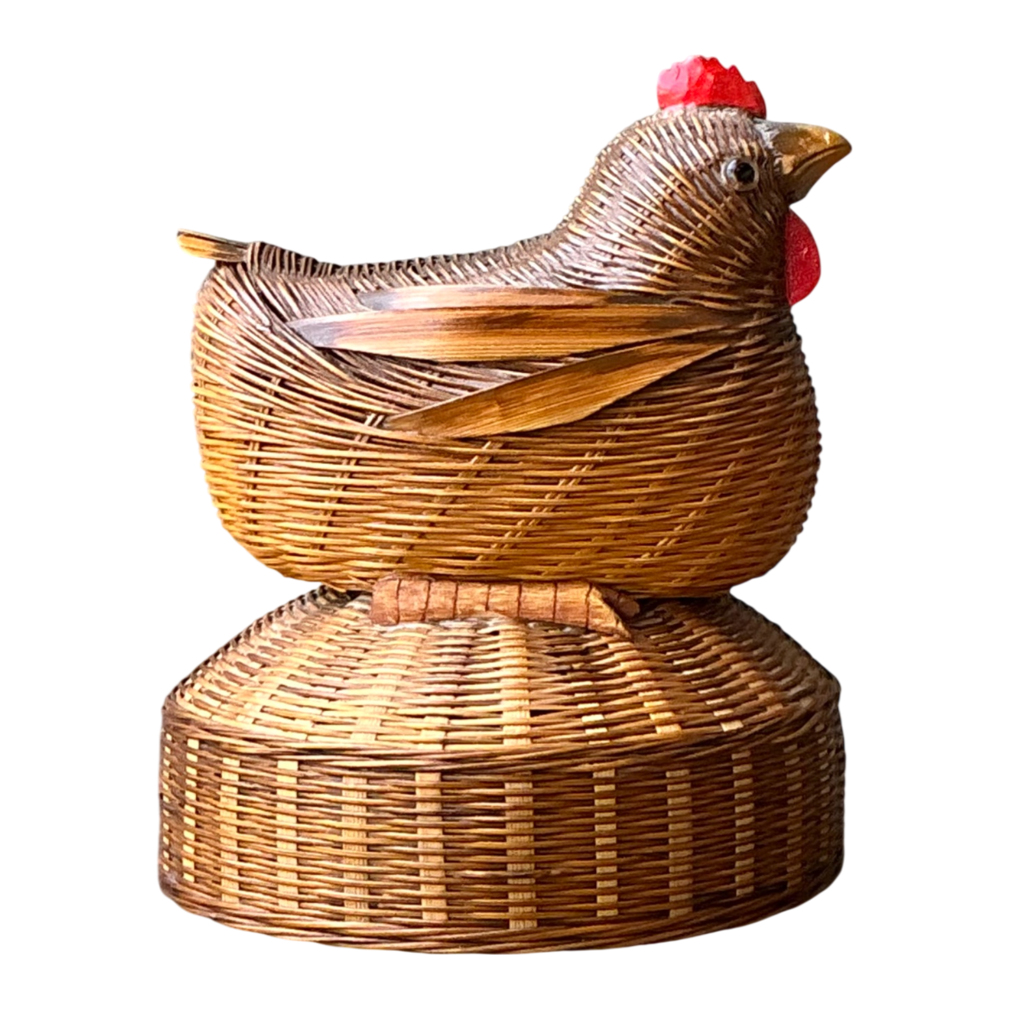 Vintage Shanghai Weave Rooster Music Box