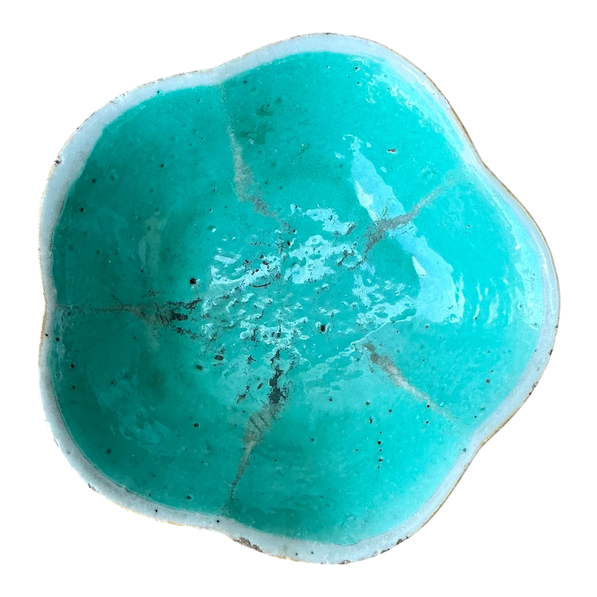 Vintage Asian Scalloped Floral Bowl