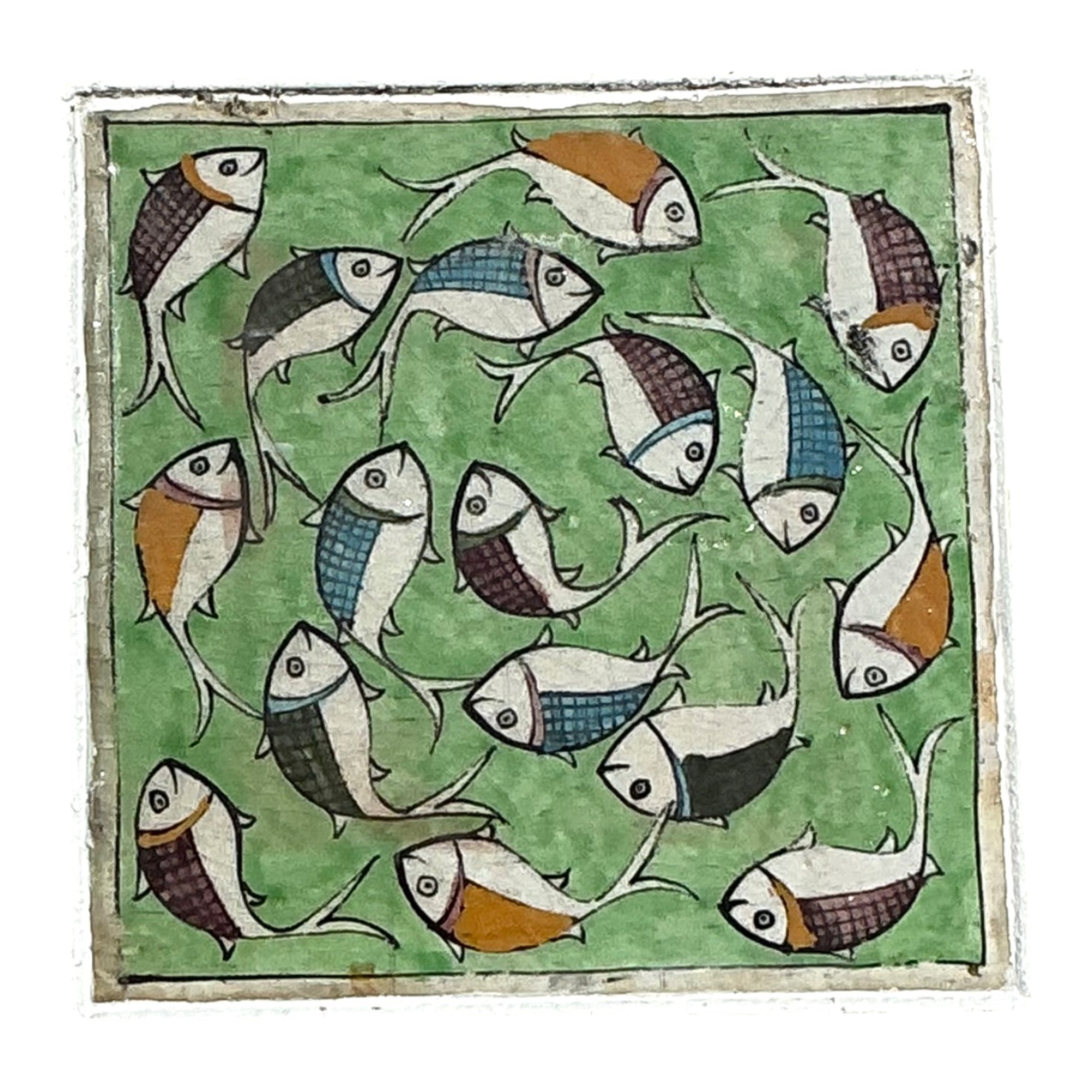 Vintage Hand Painted Fish Tile