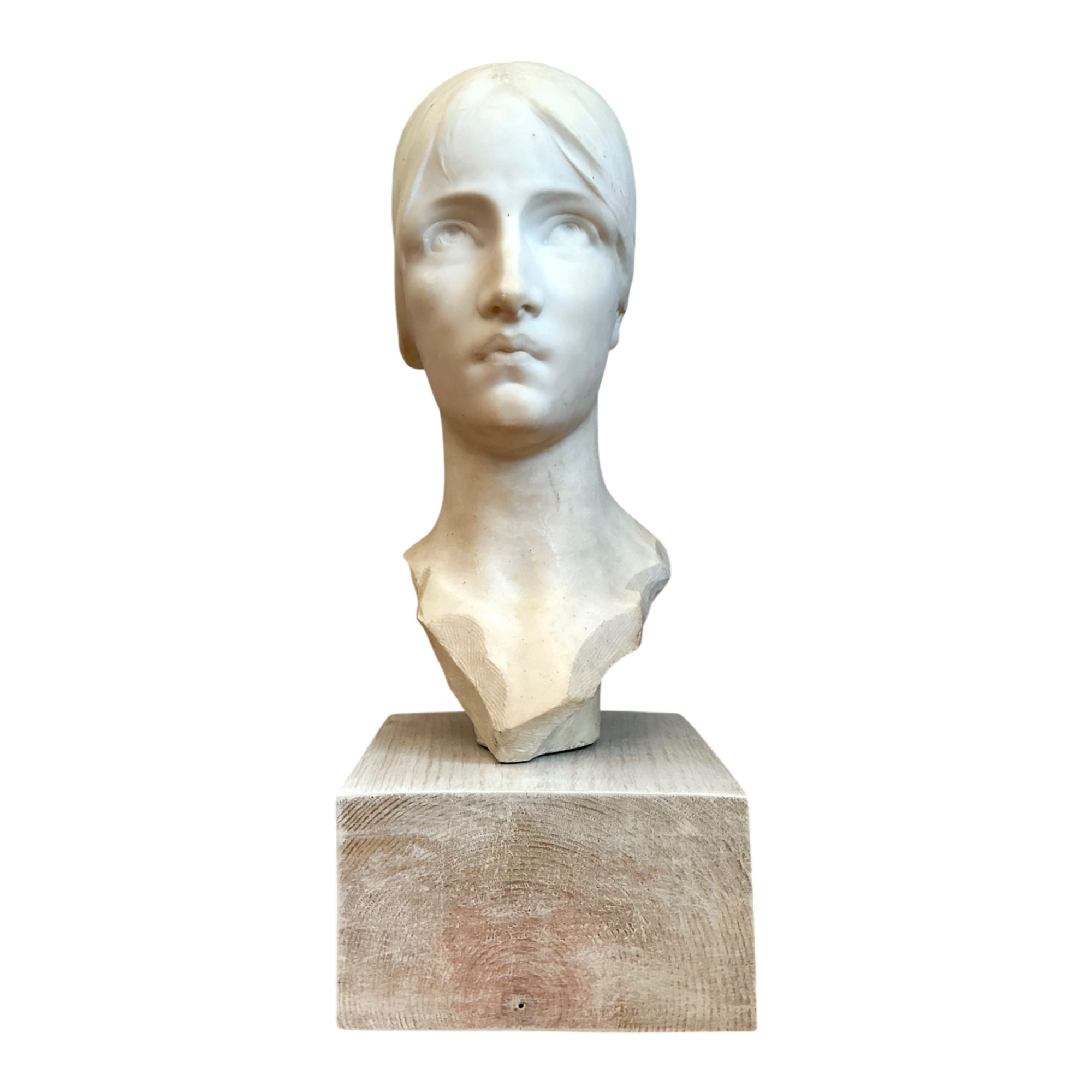 Vintage Carved Marble Head Sculpture