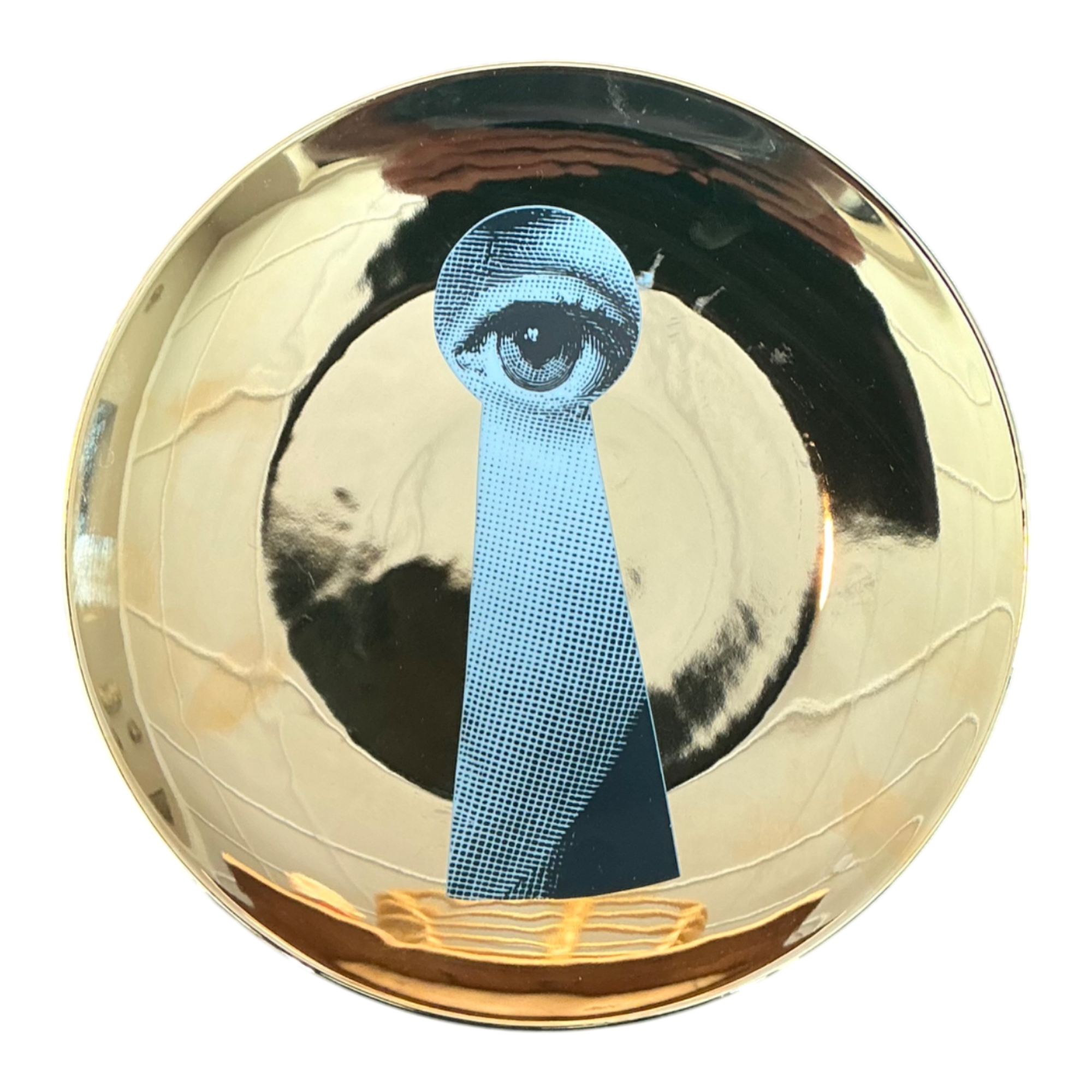 Fornasetti Italian Gold Eye Keyhole Plate