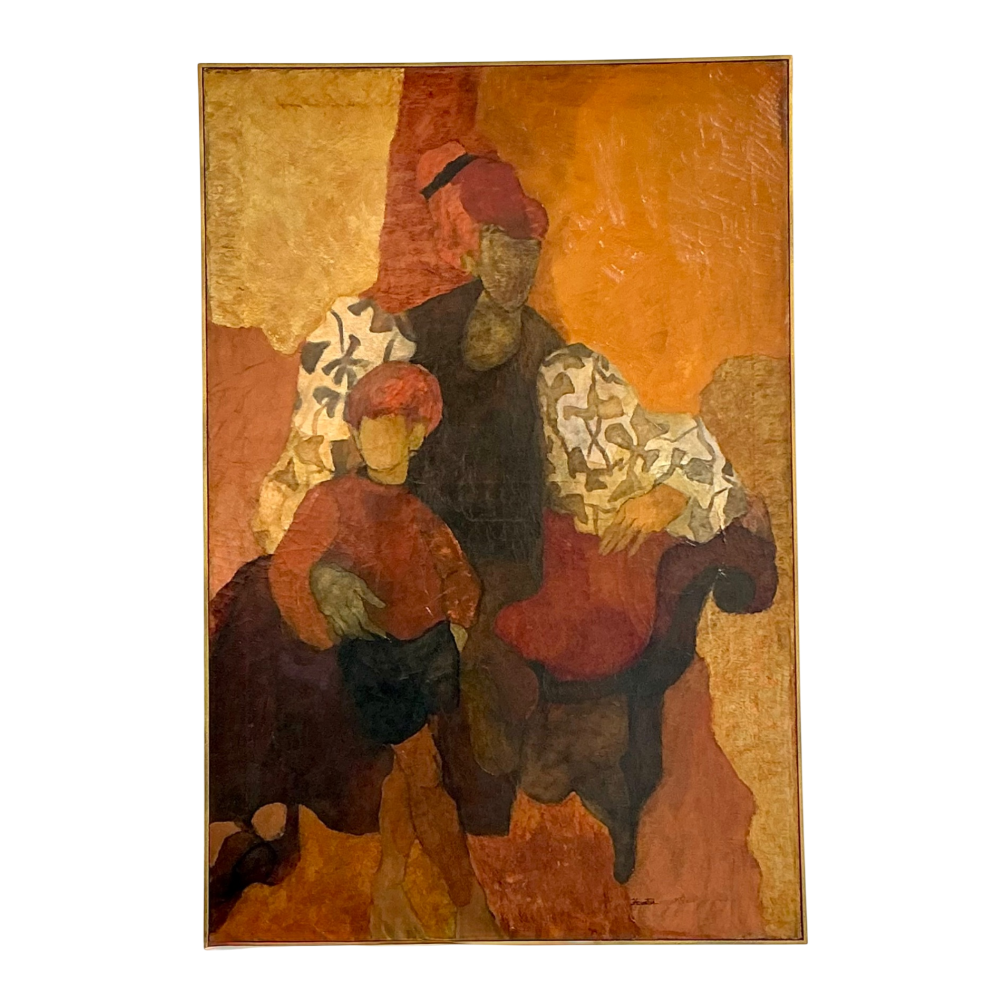 Vintage Abstract Figurative Painting