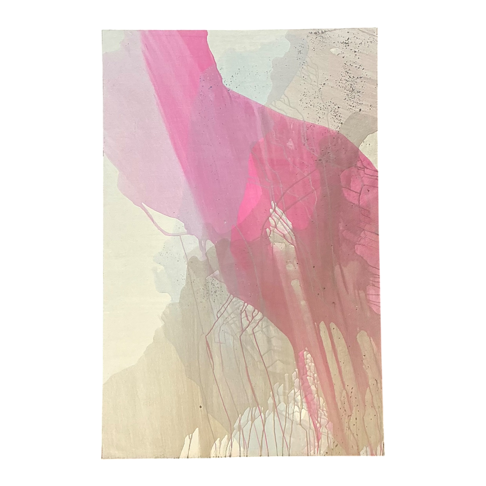 Vintage Monumental Abstract Expressionist Painting on Canvas