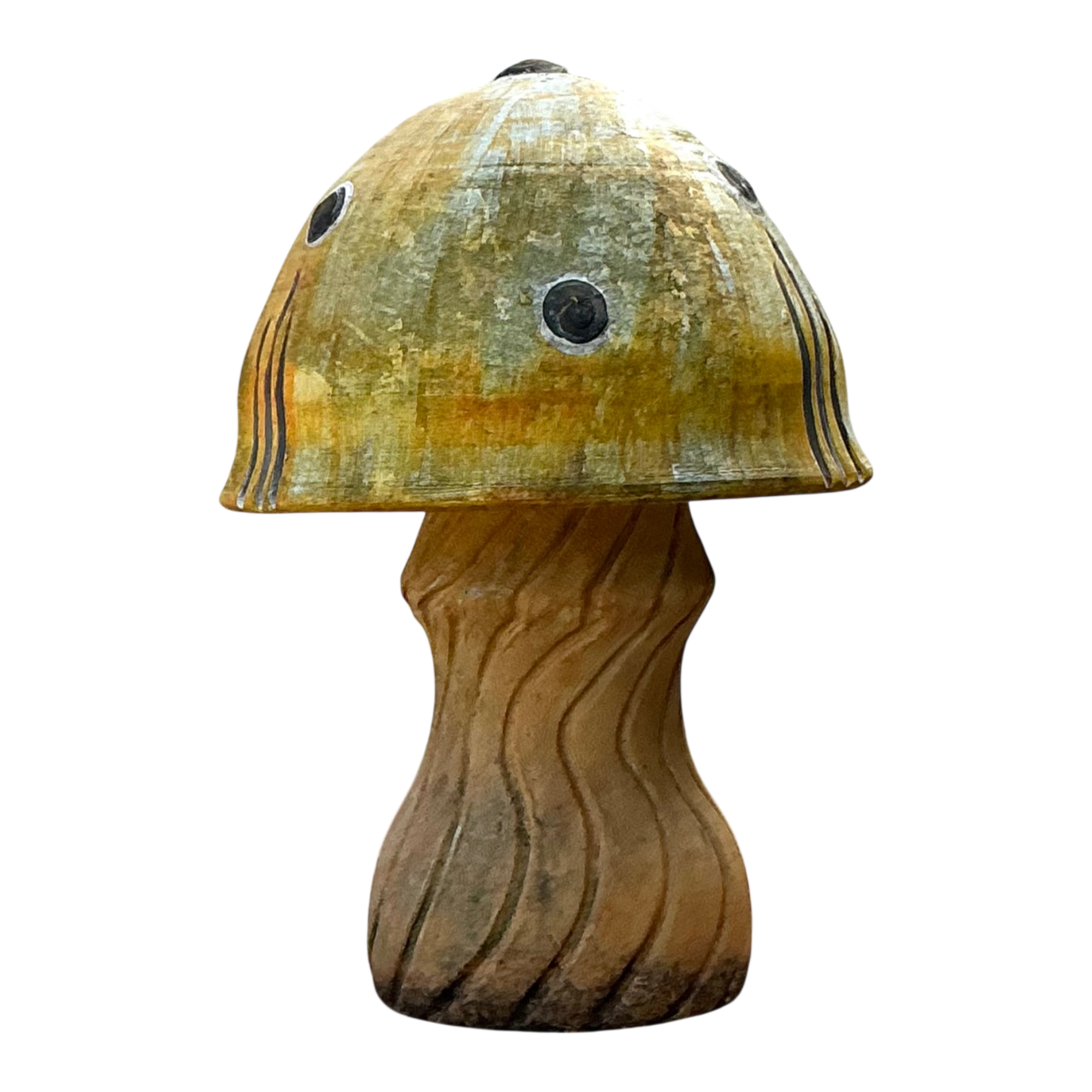 Vintage Distressed Garden Mushroom Statue