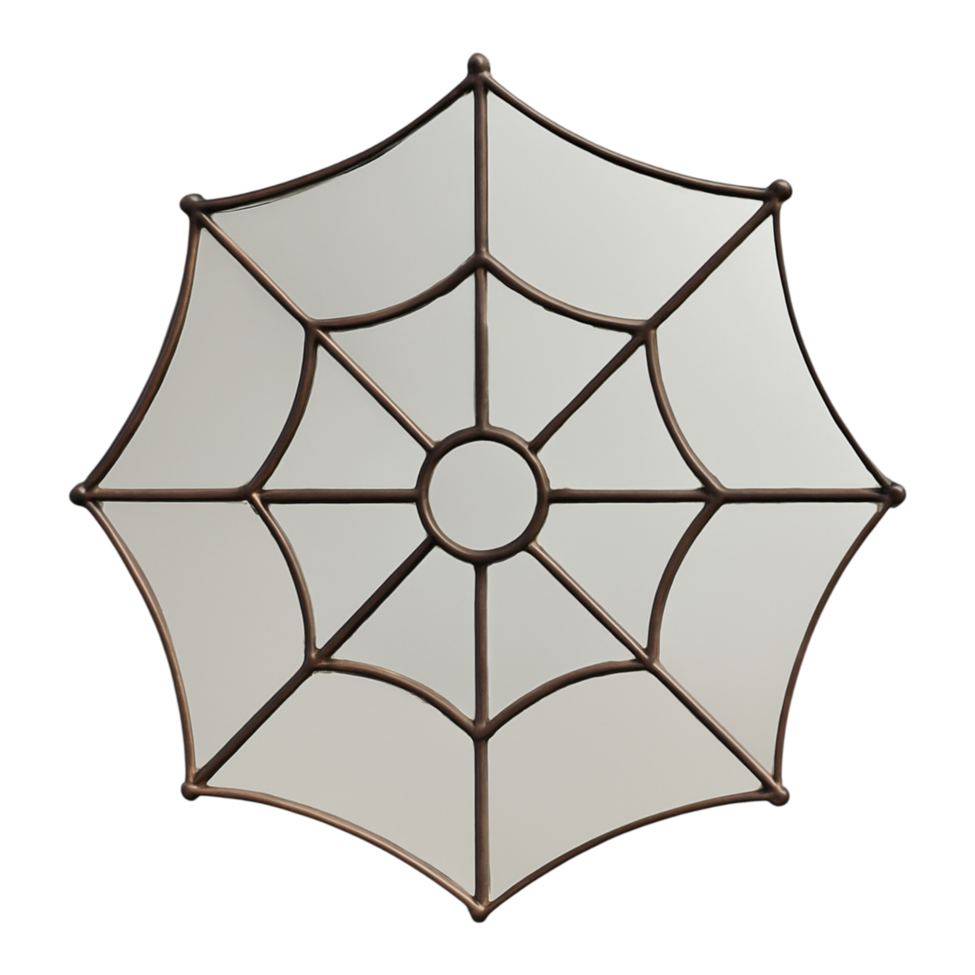 Vintage Wrought Iron Spiderweb Mirror