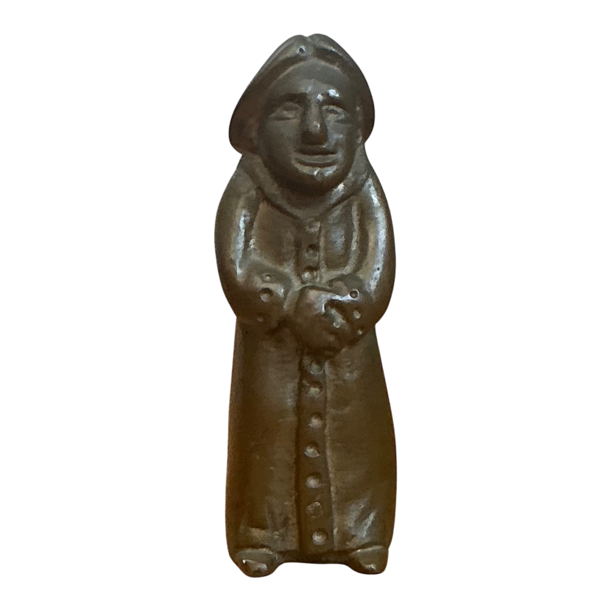 Antique Bronze Monk Sculpture