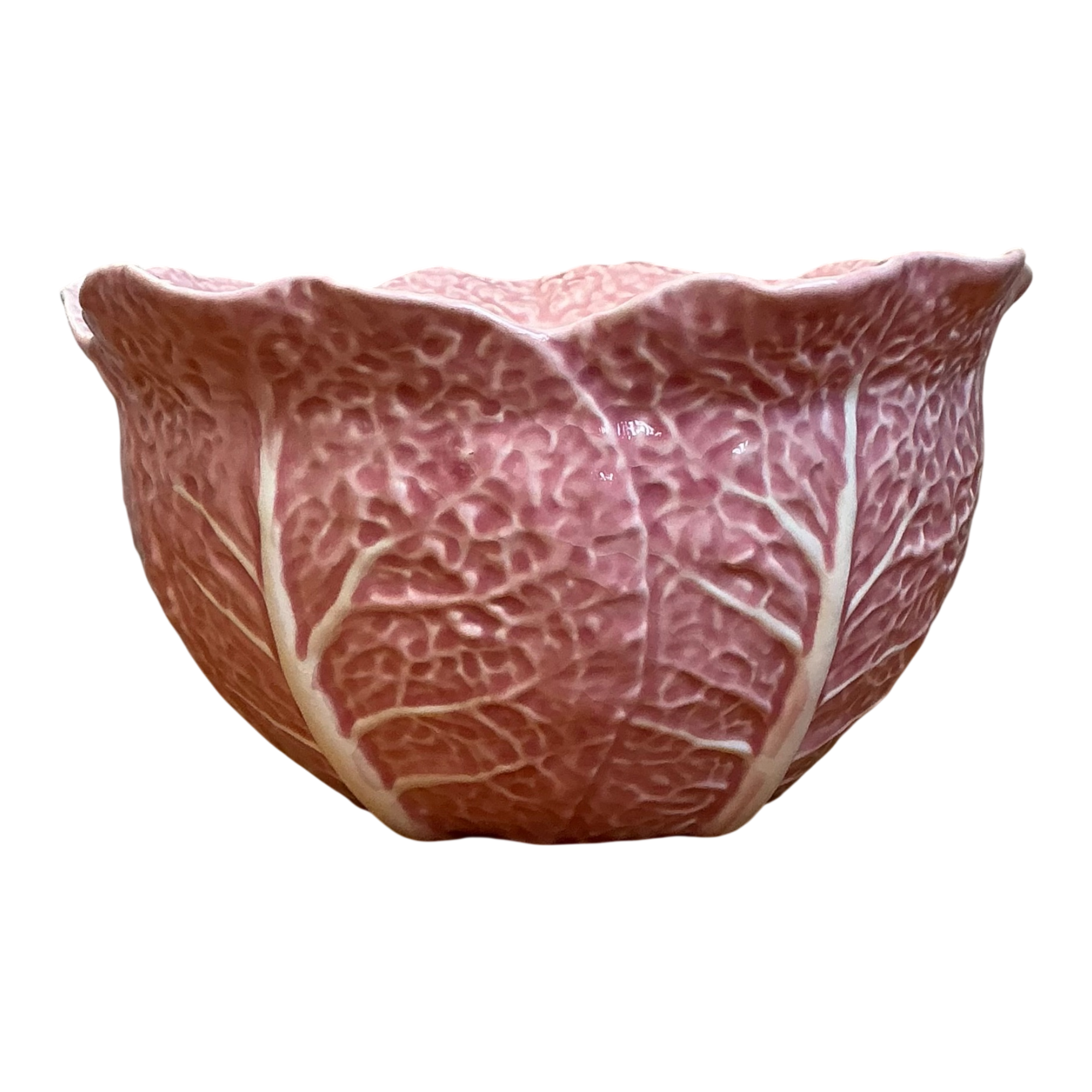 Vintage Bordallo Pinheiro Pink Cabbage Bowl