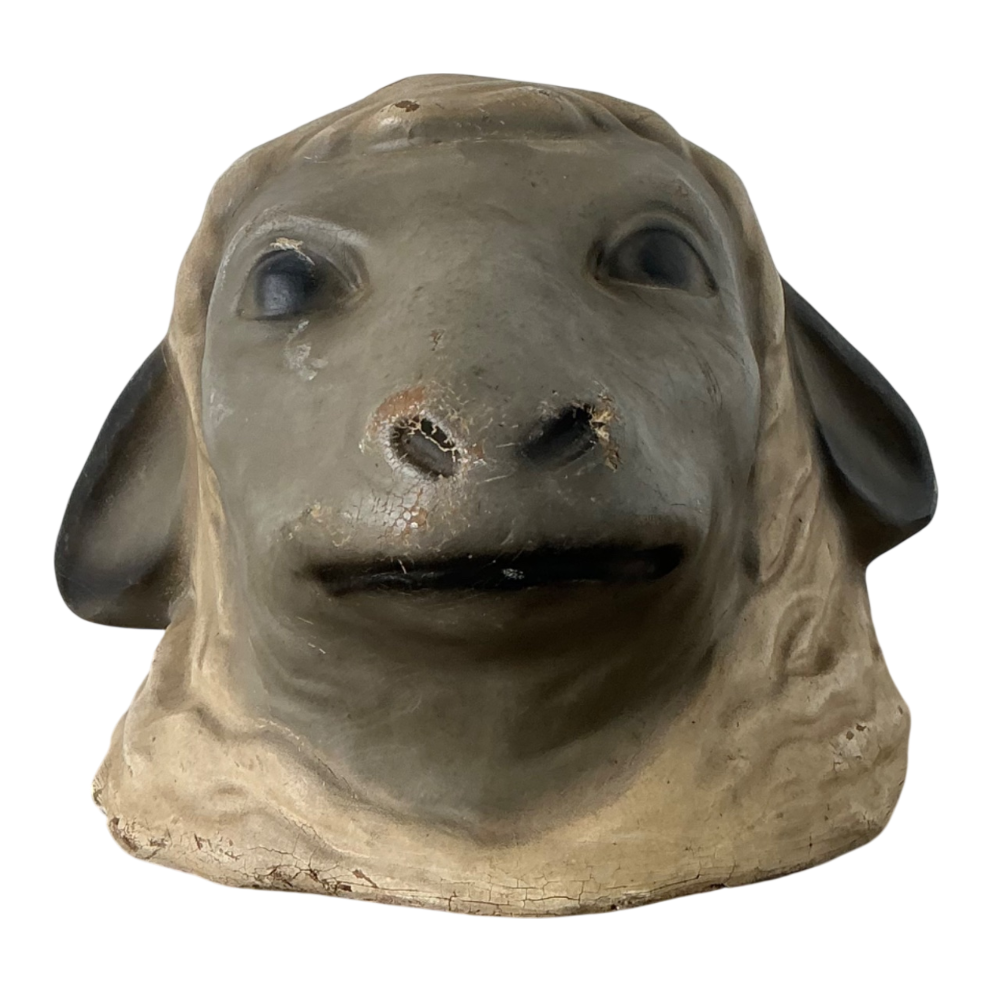 Vintage Painted Ram Bust