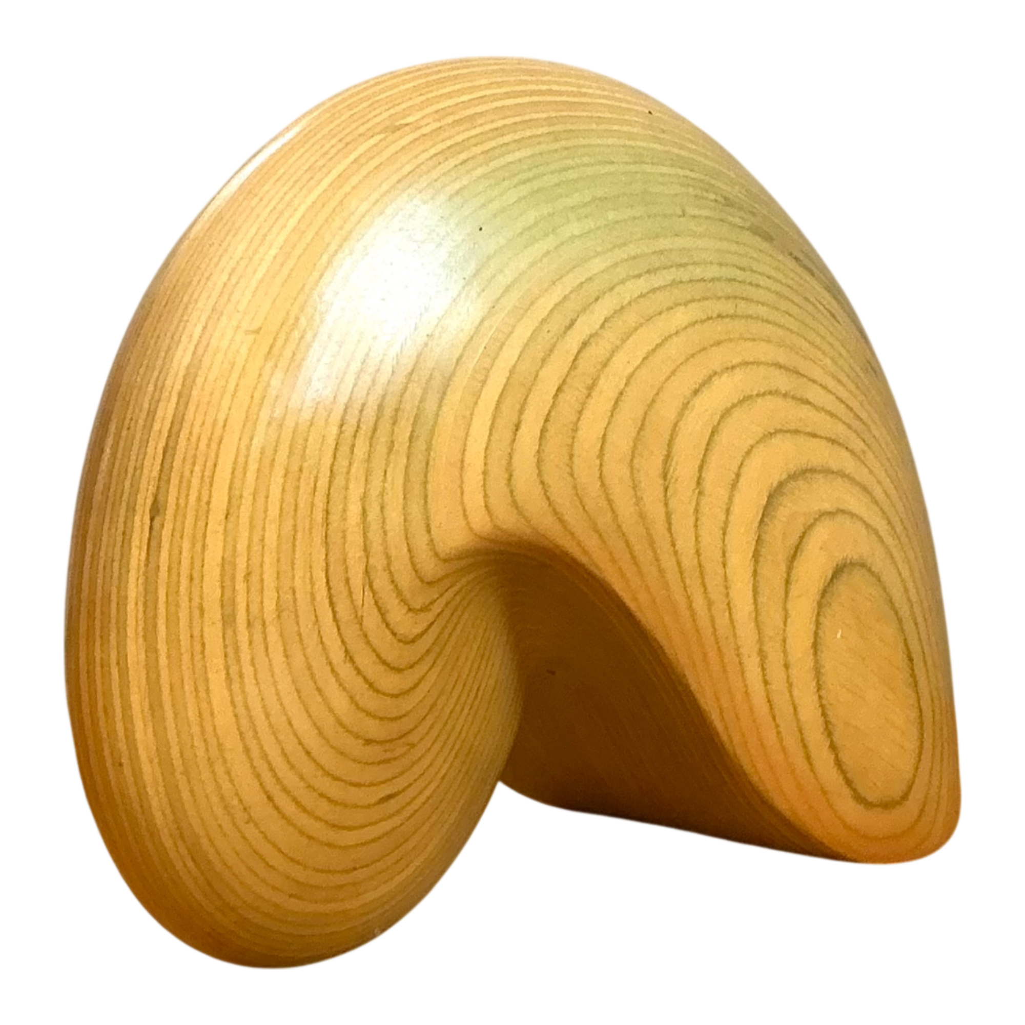 Vintage Abstract Wood Nautilus Shell Sculpture