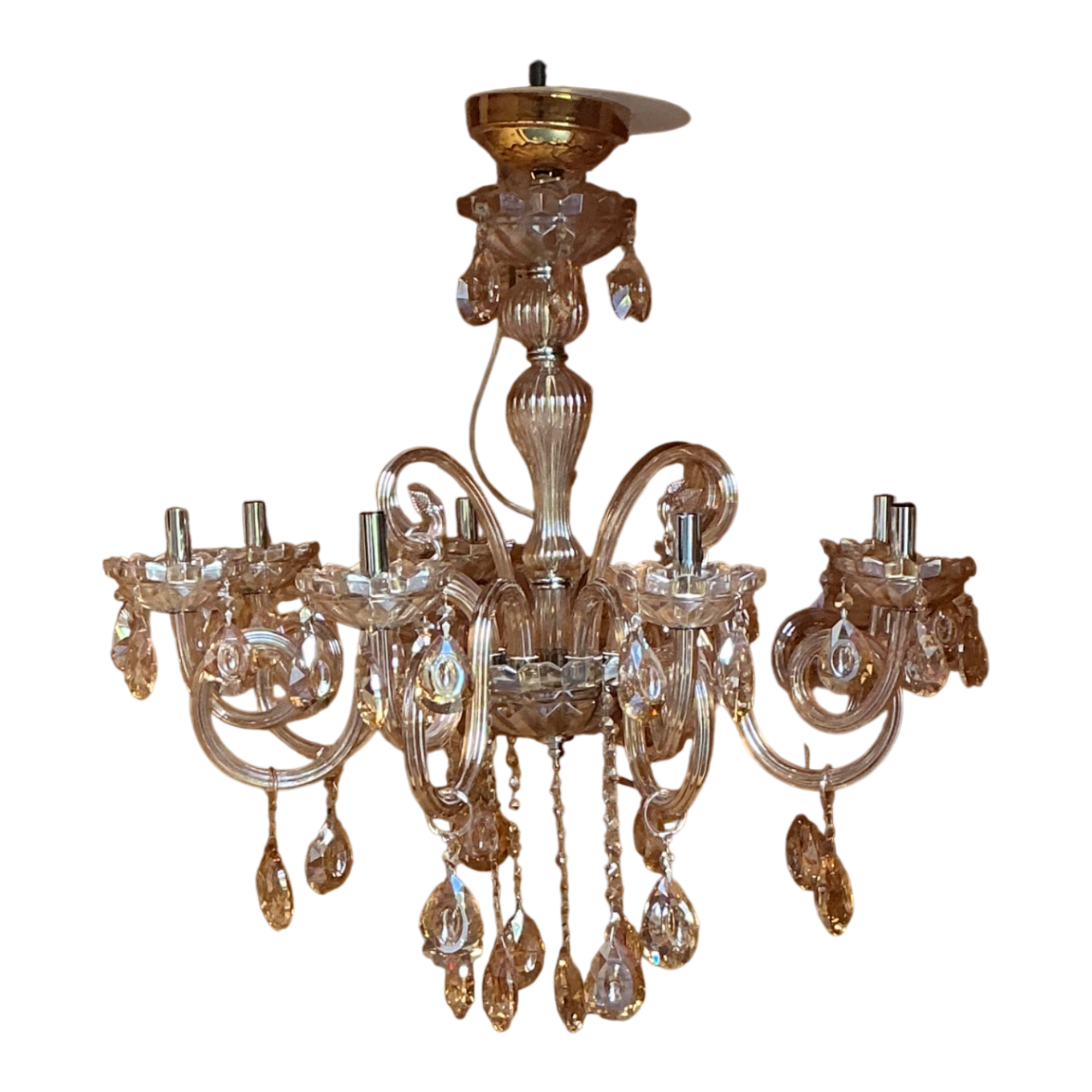 Vintage Blown Glass Chandelier