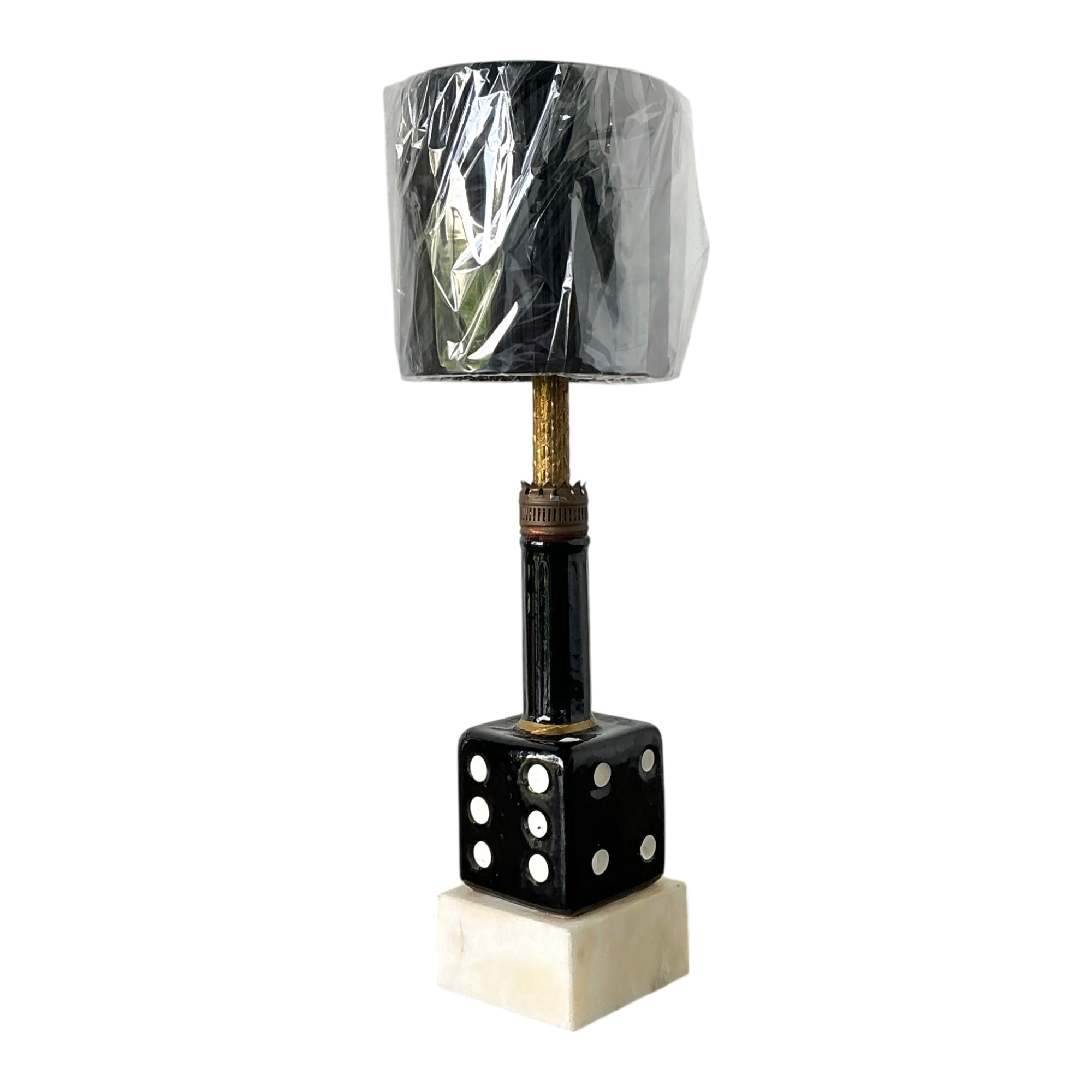 Vintage Ceramic Dice Table Lamp