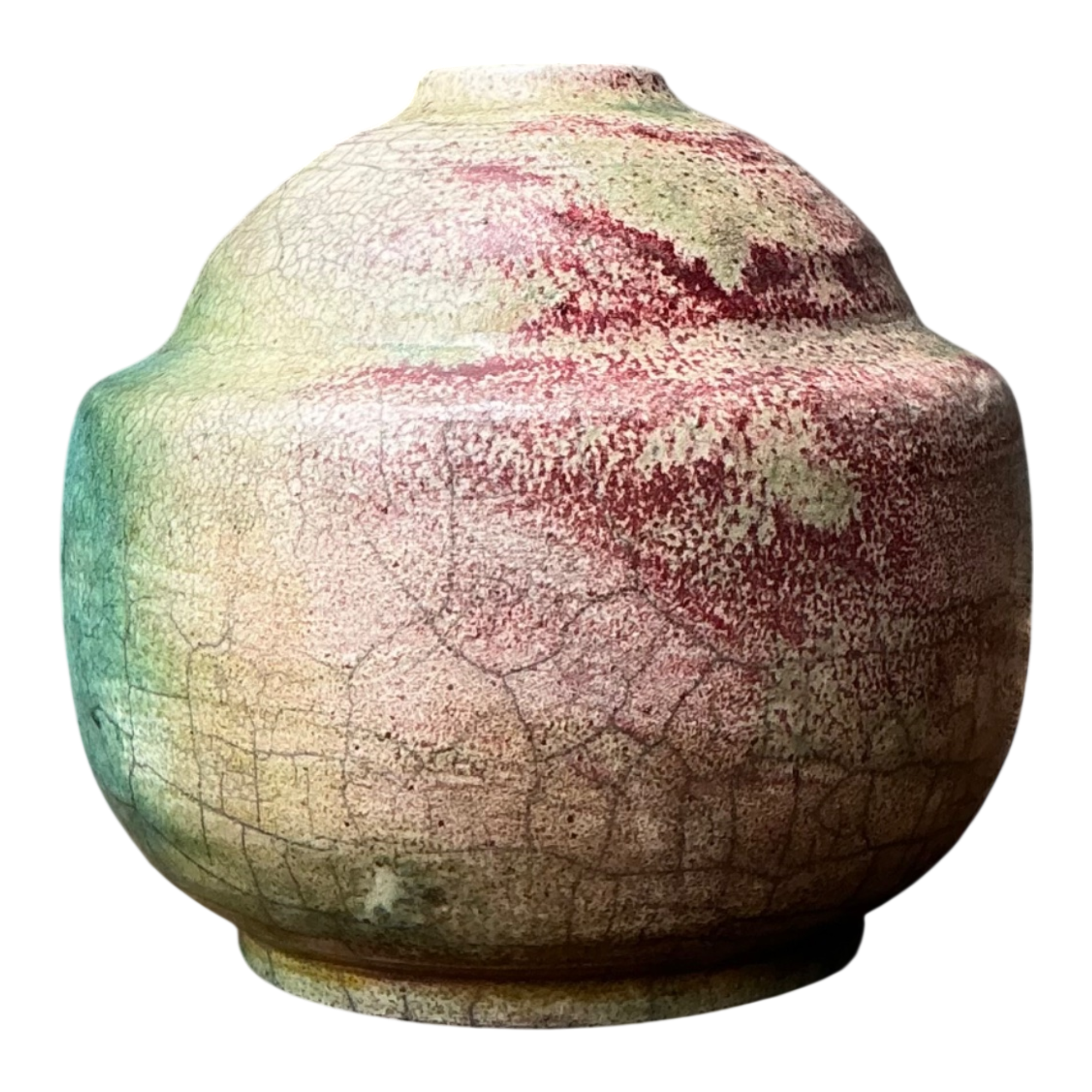 Vintage Abstract Glazed Ceramic Vessel