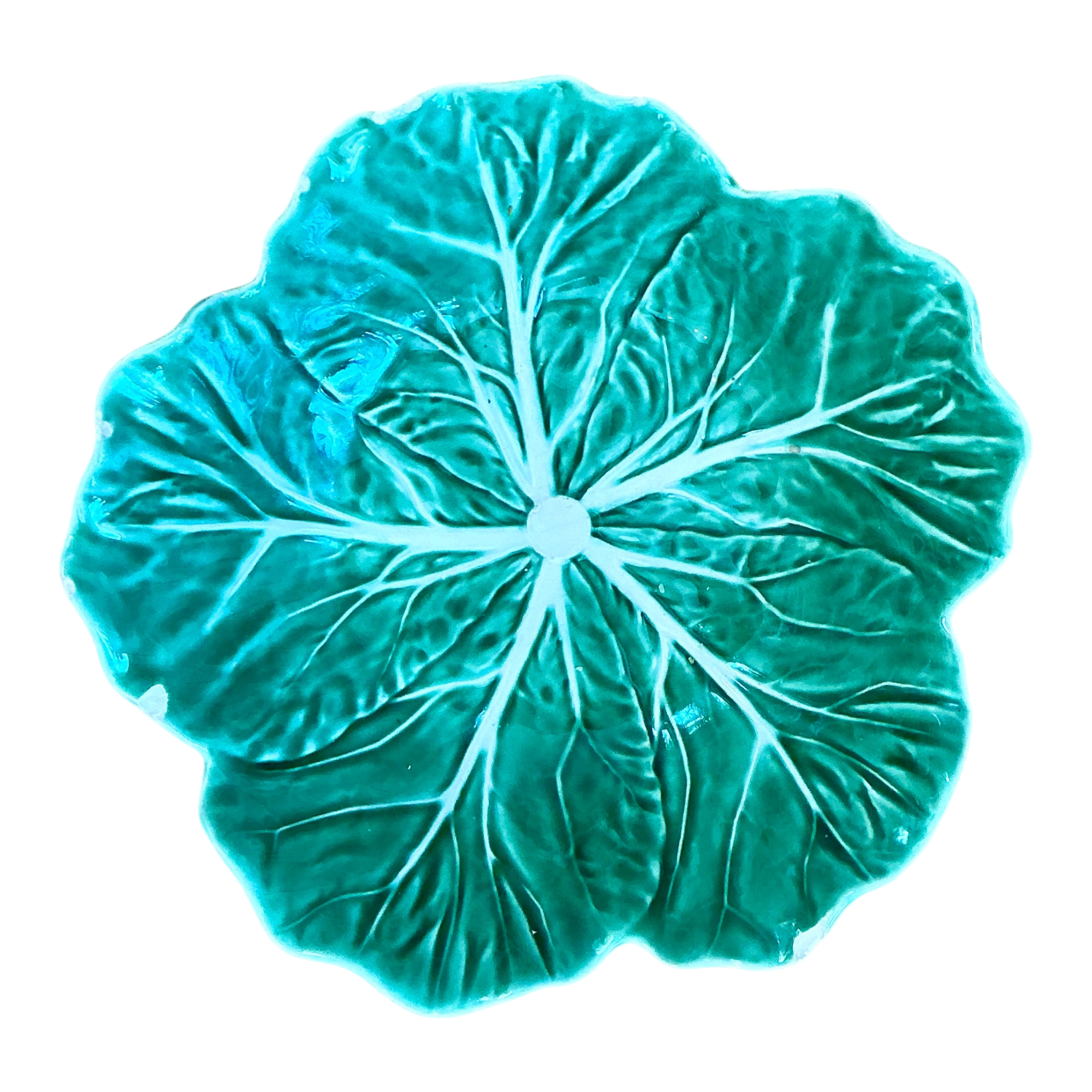 Vintage Bordallo Pinheiro Green Cabbage Leaf Bowl