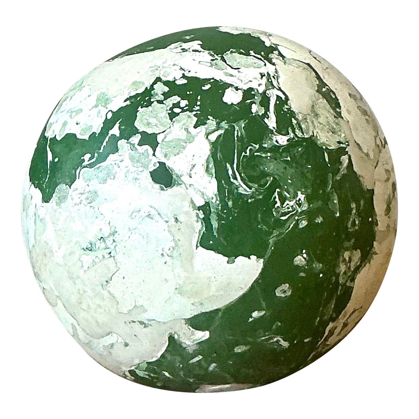 Boho Artisanal Pigmented Plaster Scagliola Sphere
