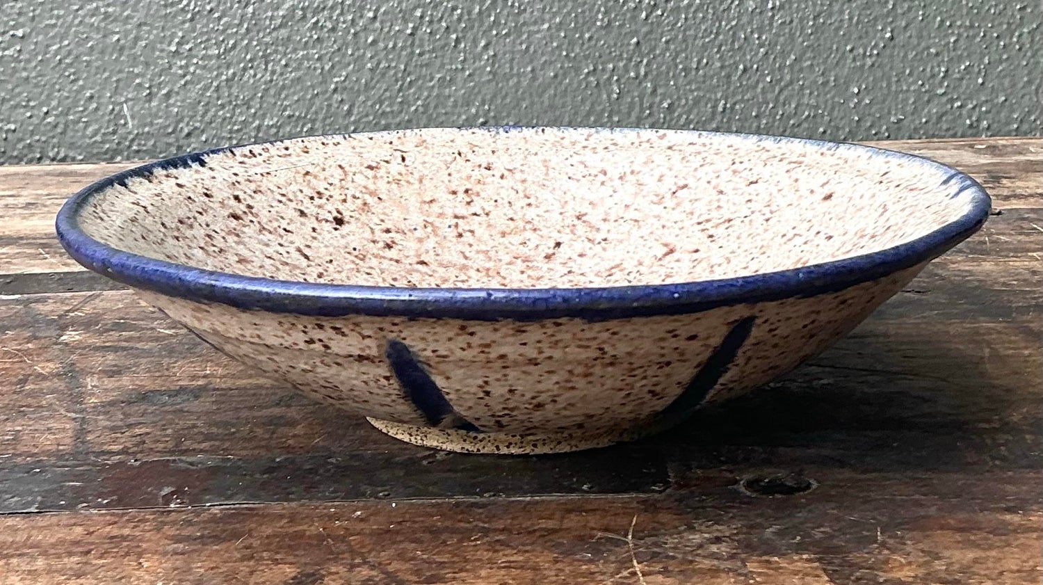 Vintage Original Studio Pottery Bowl - Top view