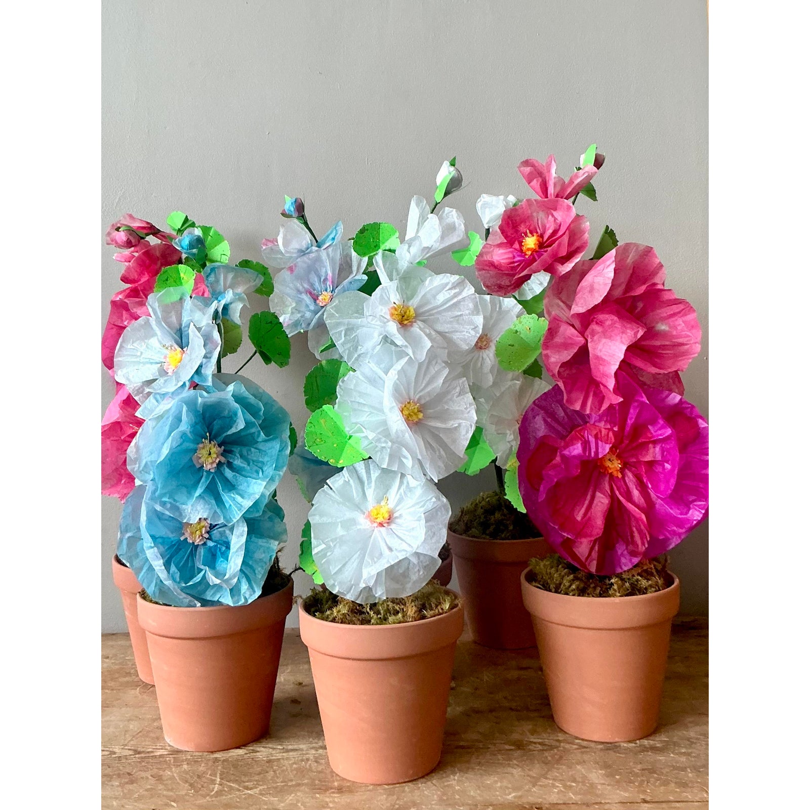 Contemporary Hand Rolled Paper Flowers - Top view