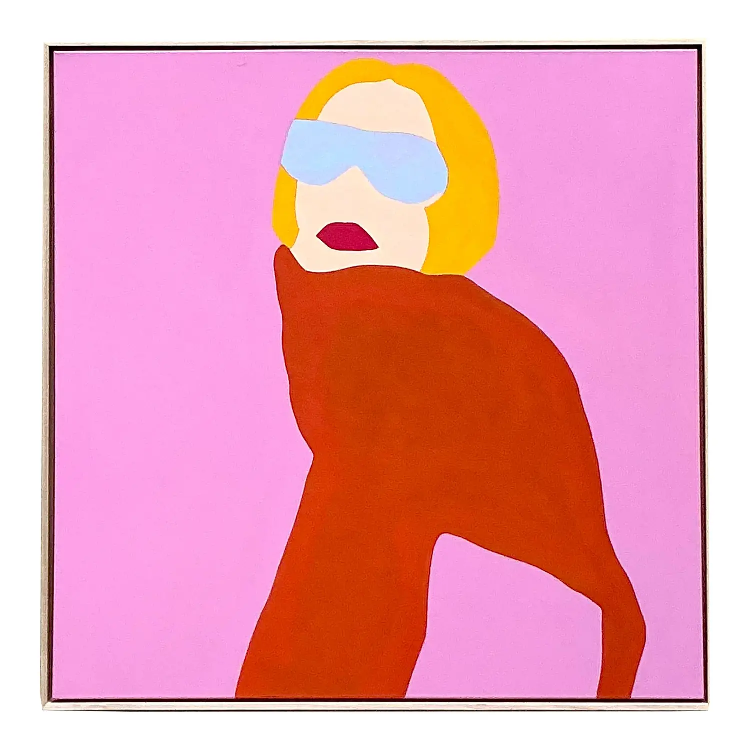 Contemporary Op Art Acrylic Figurative on Canvas
