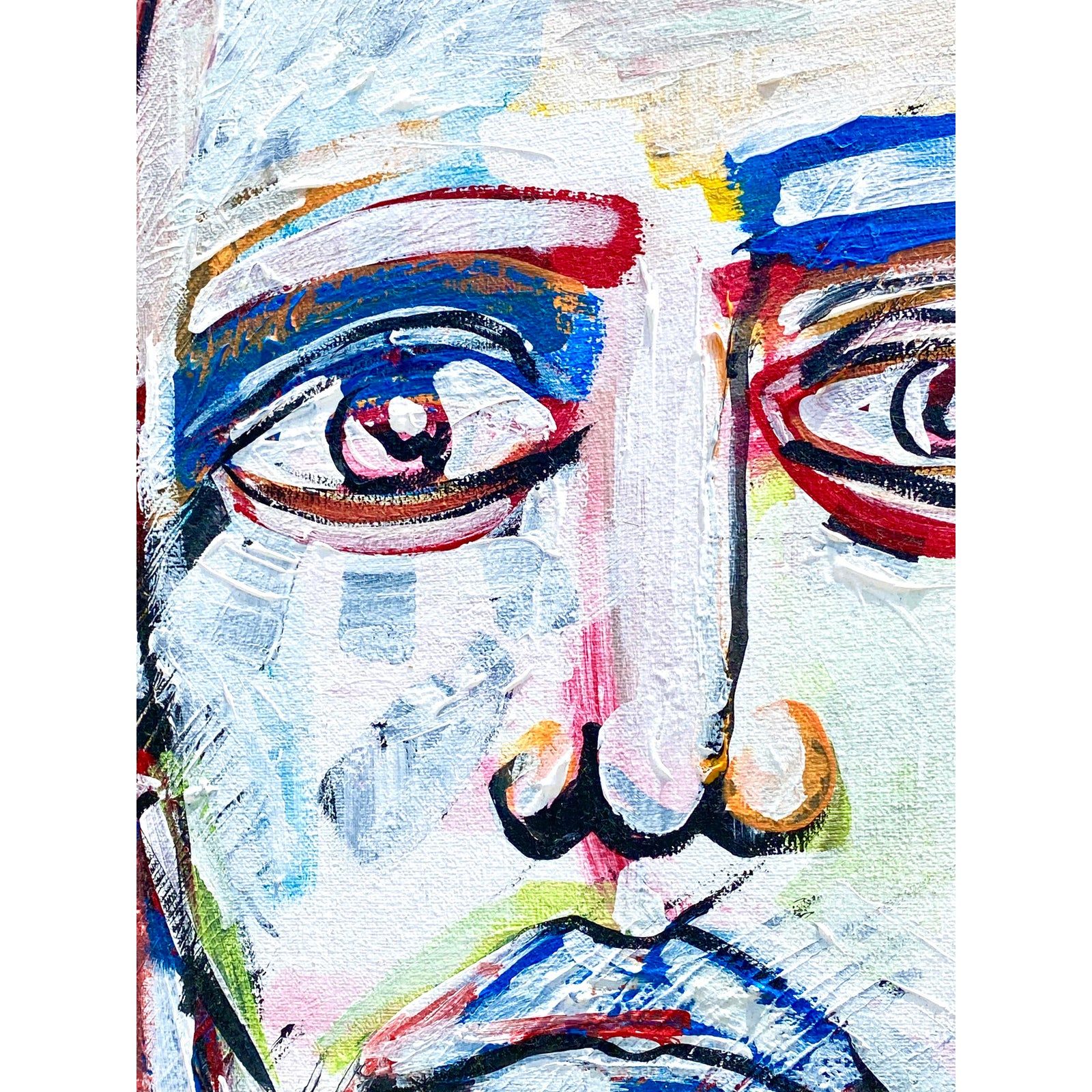 Contemporary Original Abstract Oil Signed Roland - Top view