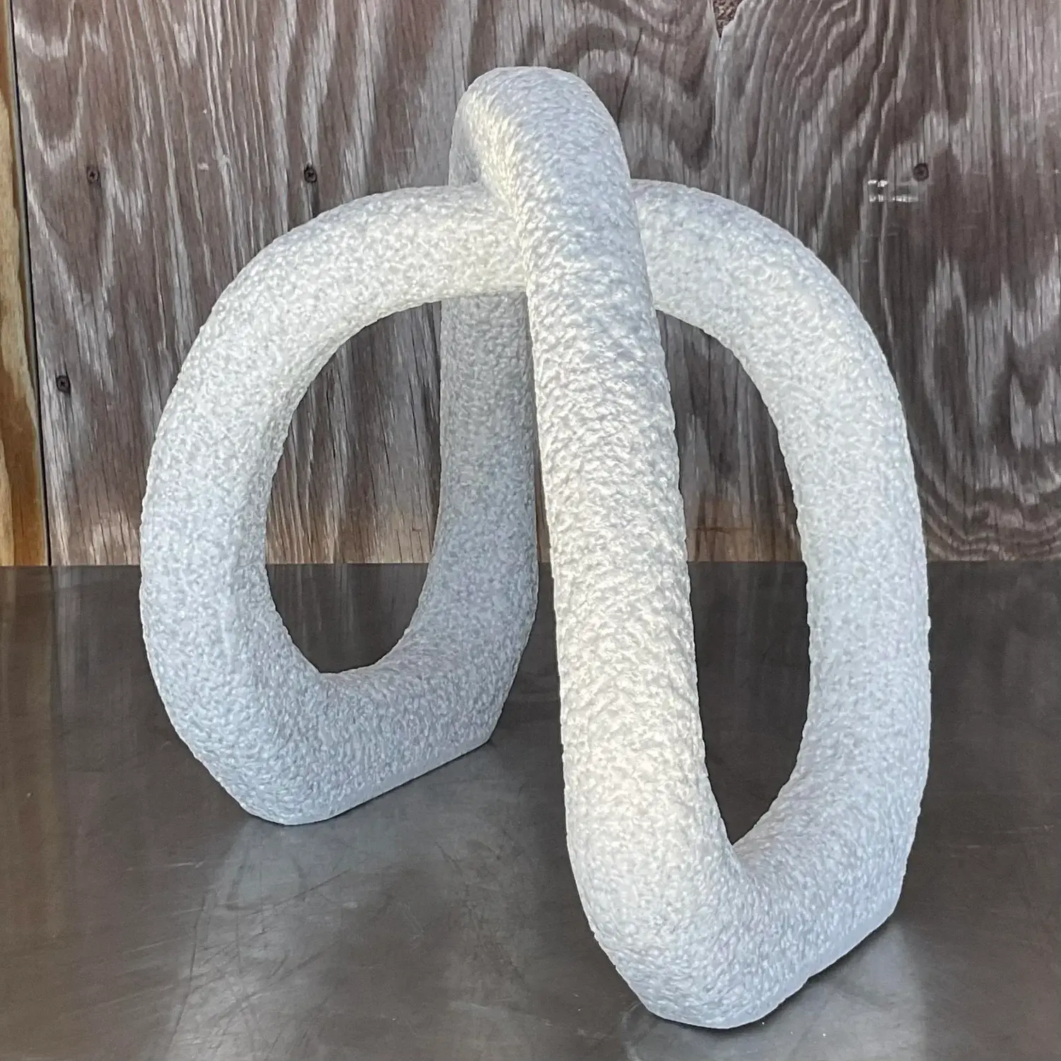Contemporary Studio a Abstract Chiseled Stone Sculpture - Top view