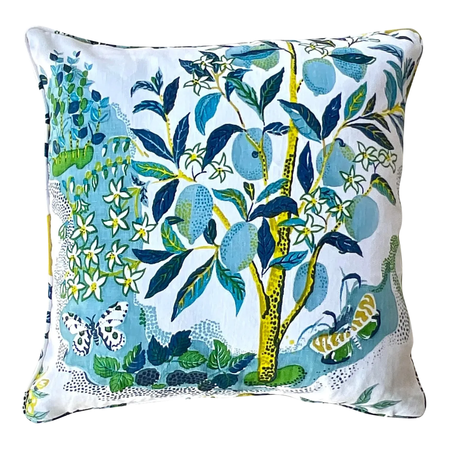 Custom Costal Schumacher “Citrus Garden” Throw Pillow