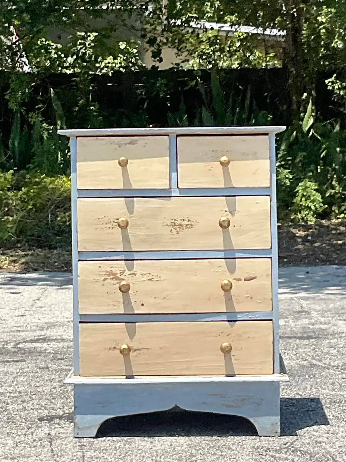 Early 20th Century Primitive Petite Chest of Drawers - Side view